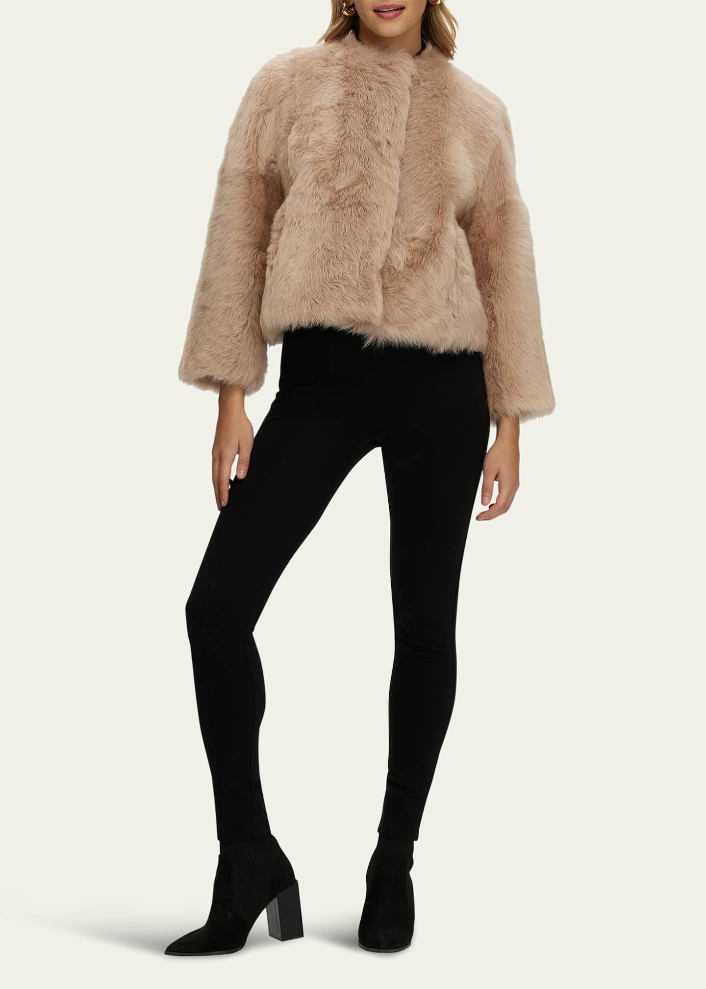 Gorski Reversible Toscana Shearling Lamb Collarless Jacket Image 2 of 4