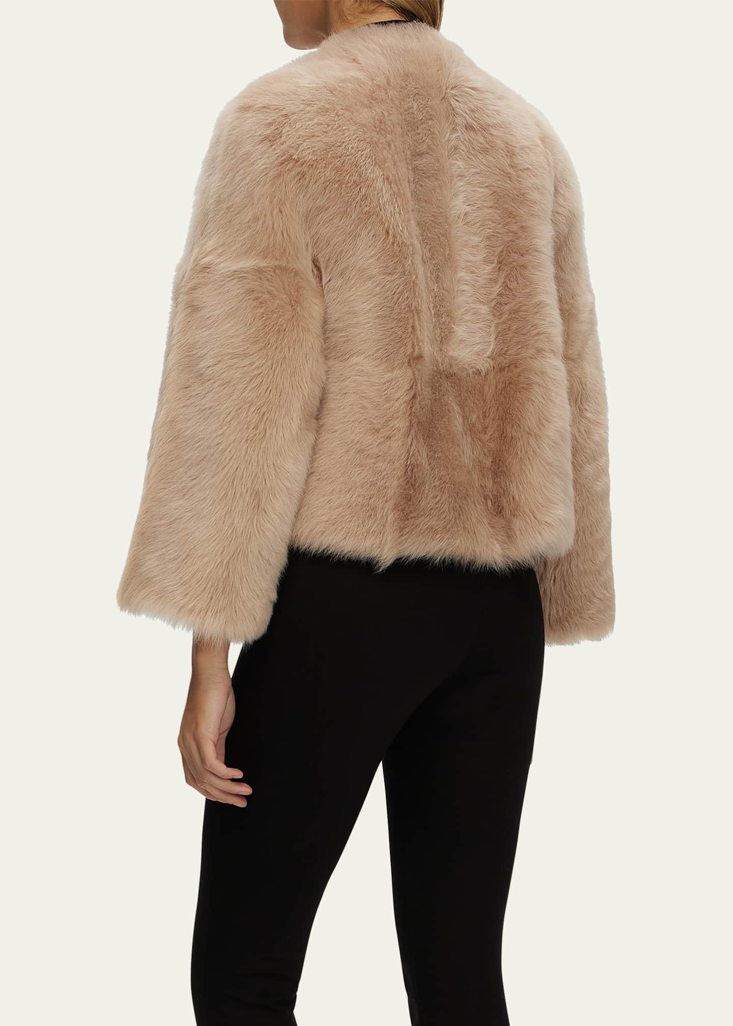 Gorski Reversible Toscana Shearling Lamb Collarless Jacket Image 3 of 4