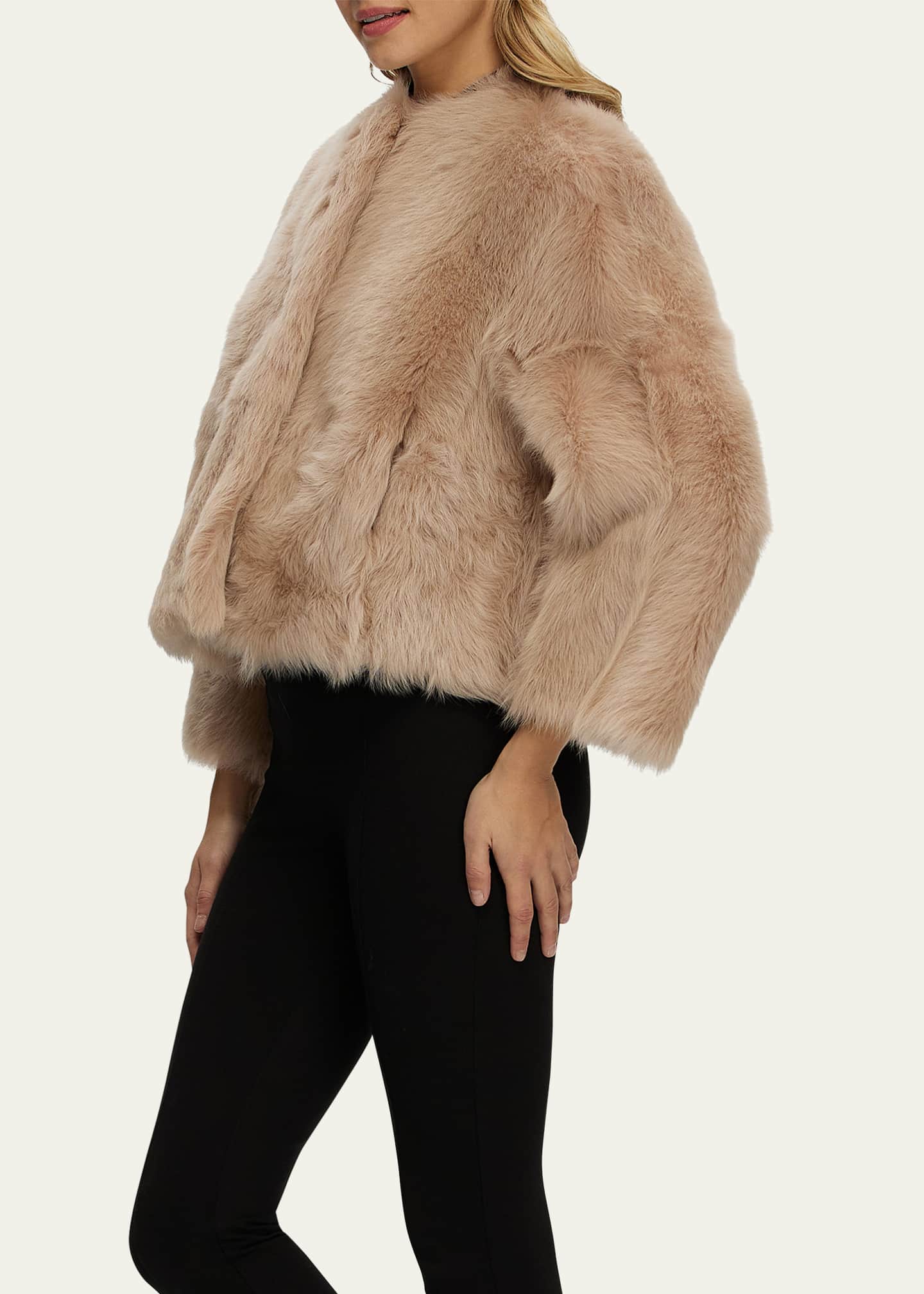 Gorski Reversible Toscana Shearling Lamb Collarless Jacket Image 4 of 4