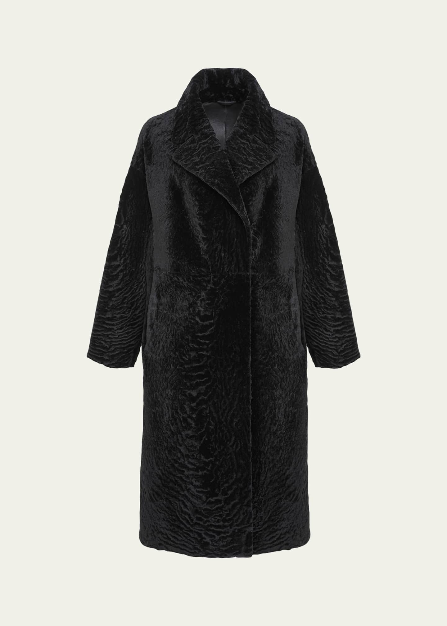 Gorski Reversible Textured Shearling Lamb Coat - Bergdorf Goodman