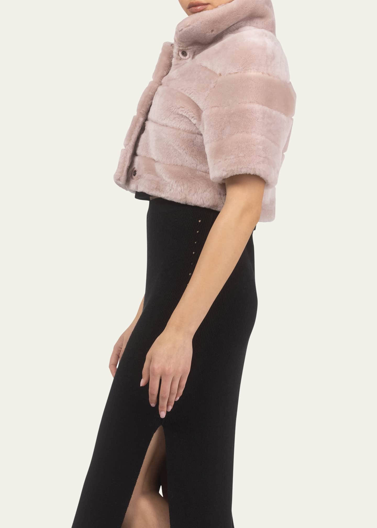 Gorski Reversible Shearling Lamb Bolero Image 4 of 4