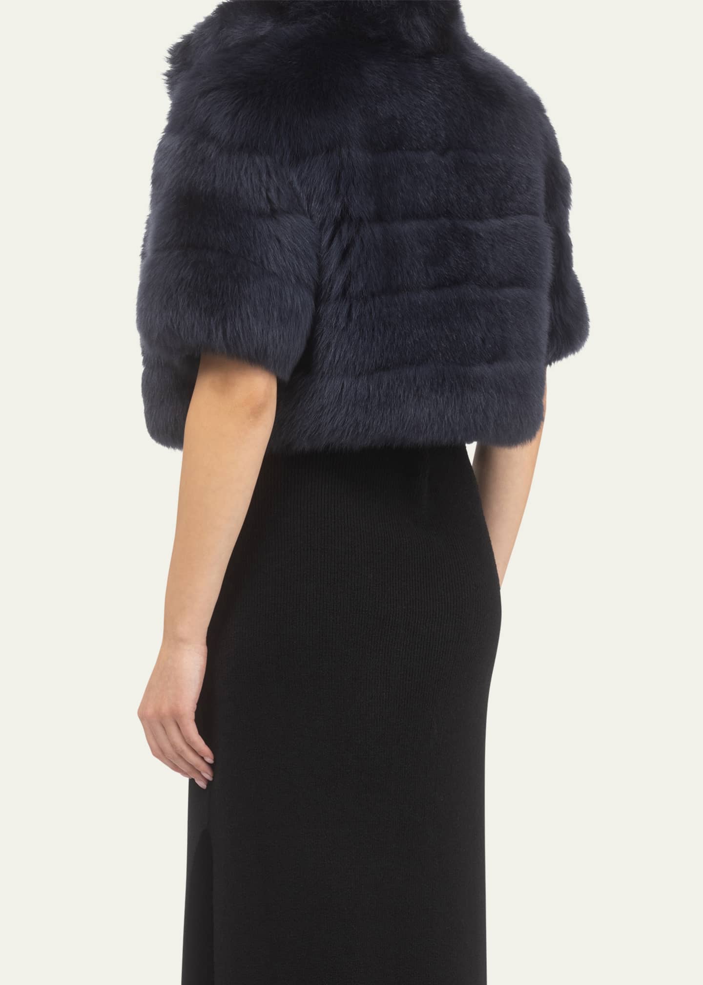 Gorski Reversible Merinillo Shearling Lamb Bolero Image 3 of 4