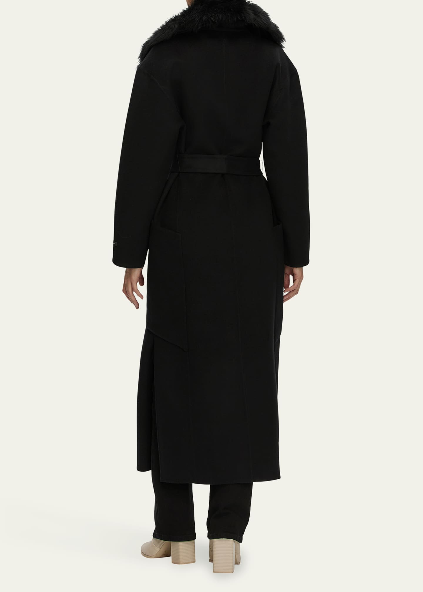 Gorski Loro Piana Double-Face Cashmere-Blend Coat with Detachable