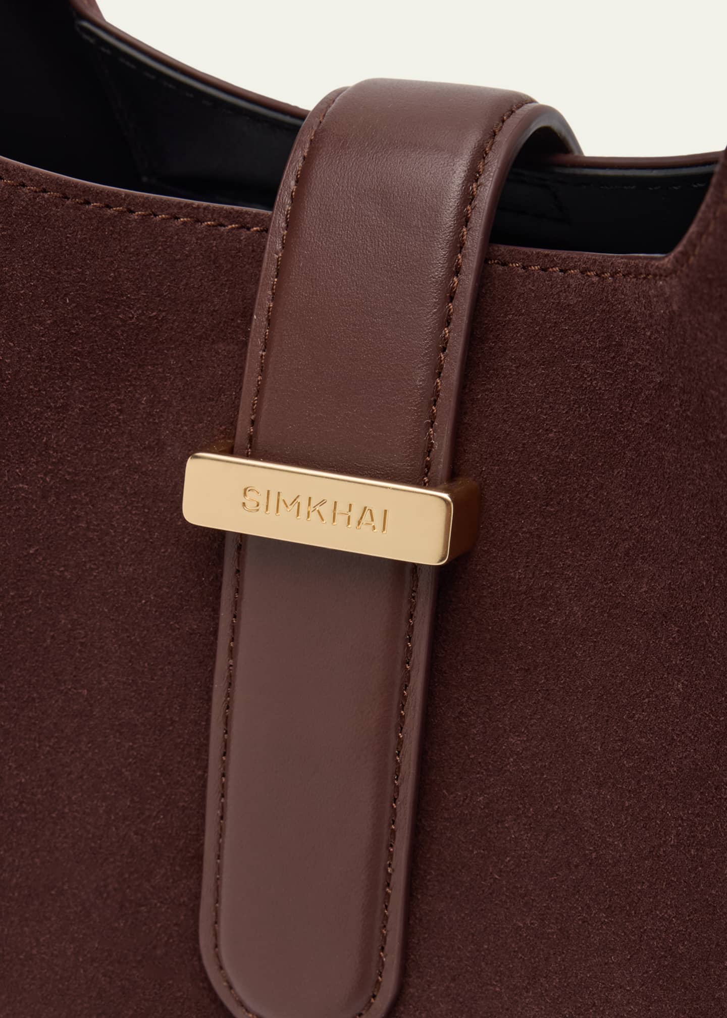 SIMKHAI Khai Buckle Suede Hobo Bag Image 6 of 6
