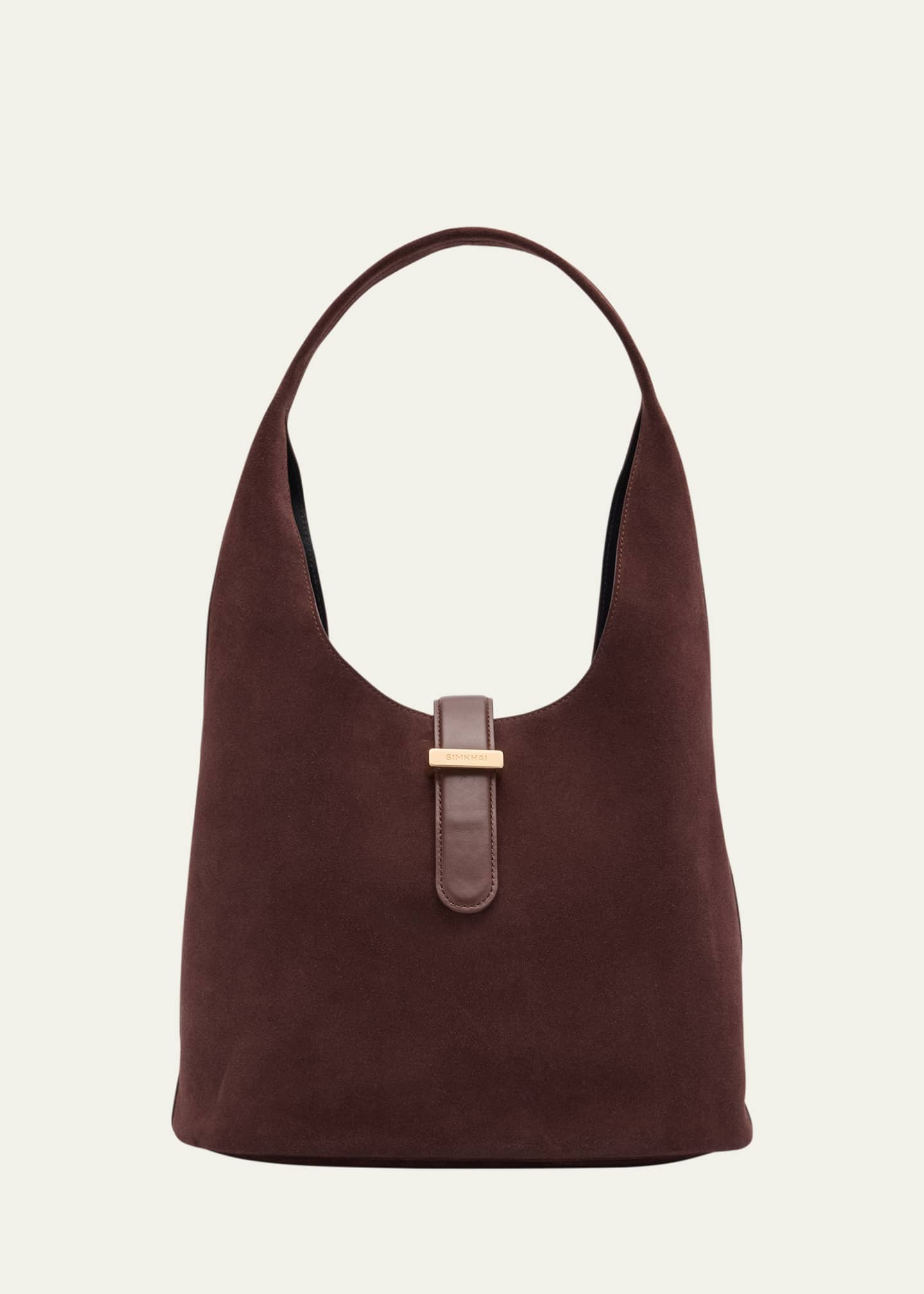 SIMKHAI Khai Buckle Suede Hobo Bag Image 1 of 6
