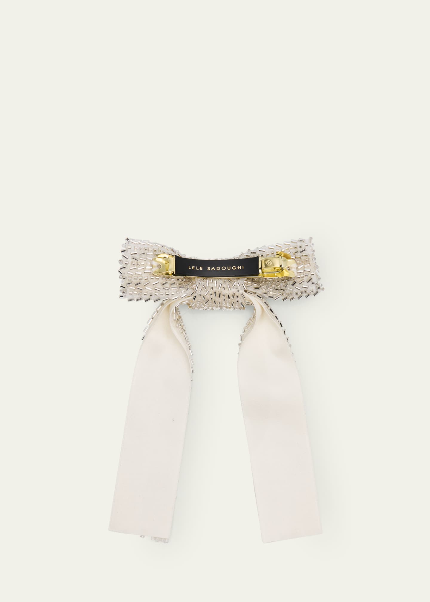 Lele Sadoughi Margot Beaded Bow Barrette Image 2 of 2