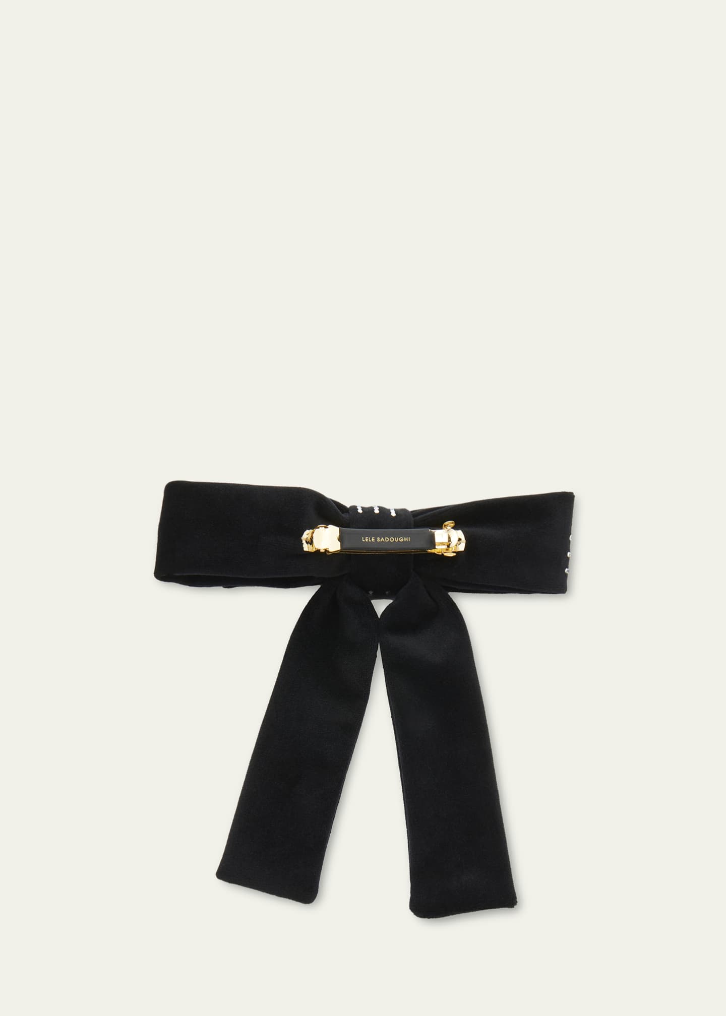 Lele Sadoughi Pinestripe Crystal Antoinette Bow Image 2 of 2