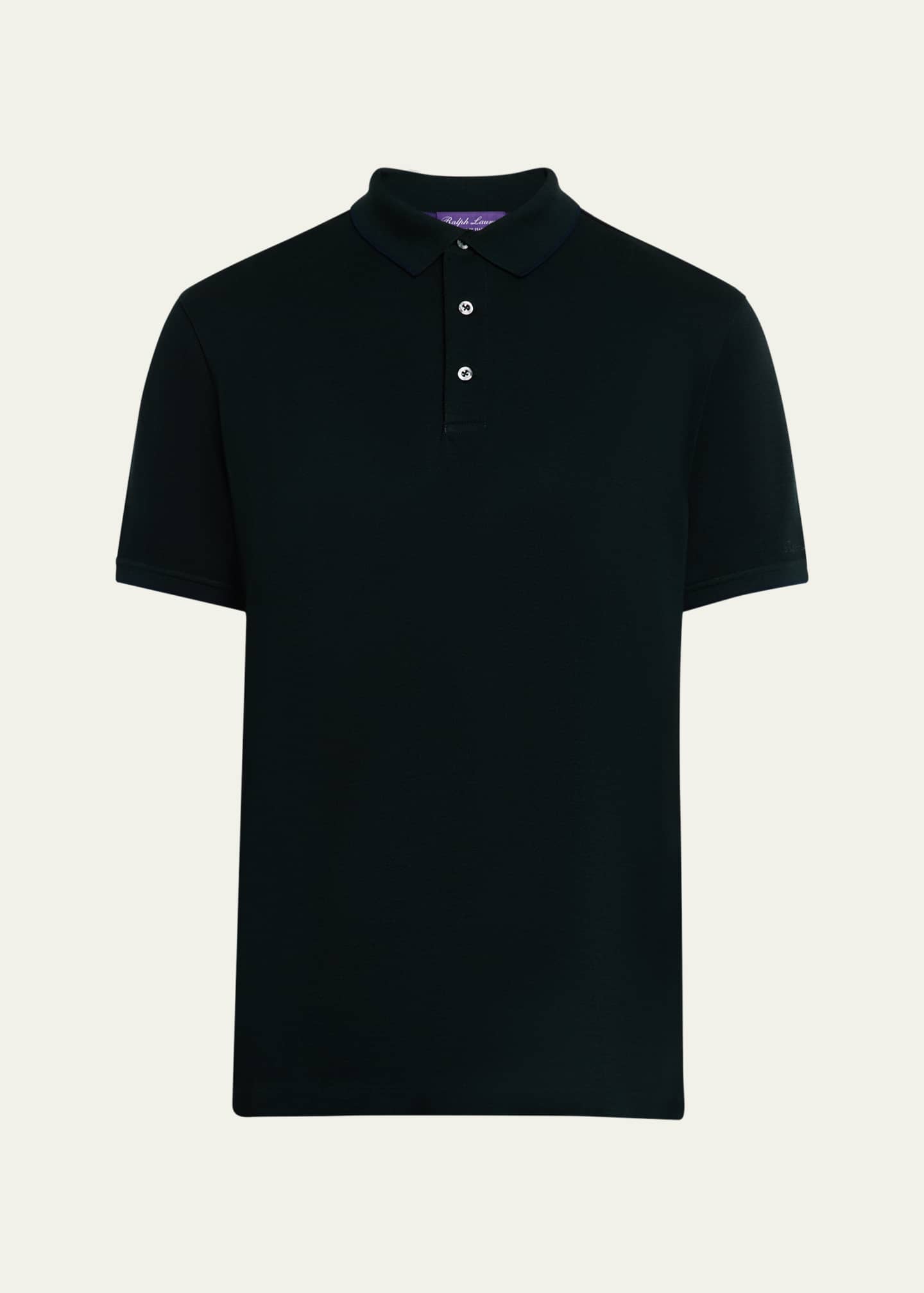 Ralph Lauren Purple Label Men s Wool Pique Polo Shirt Bergdorf Goodman