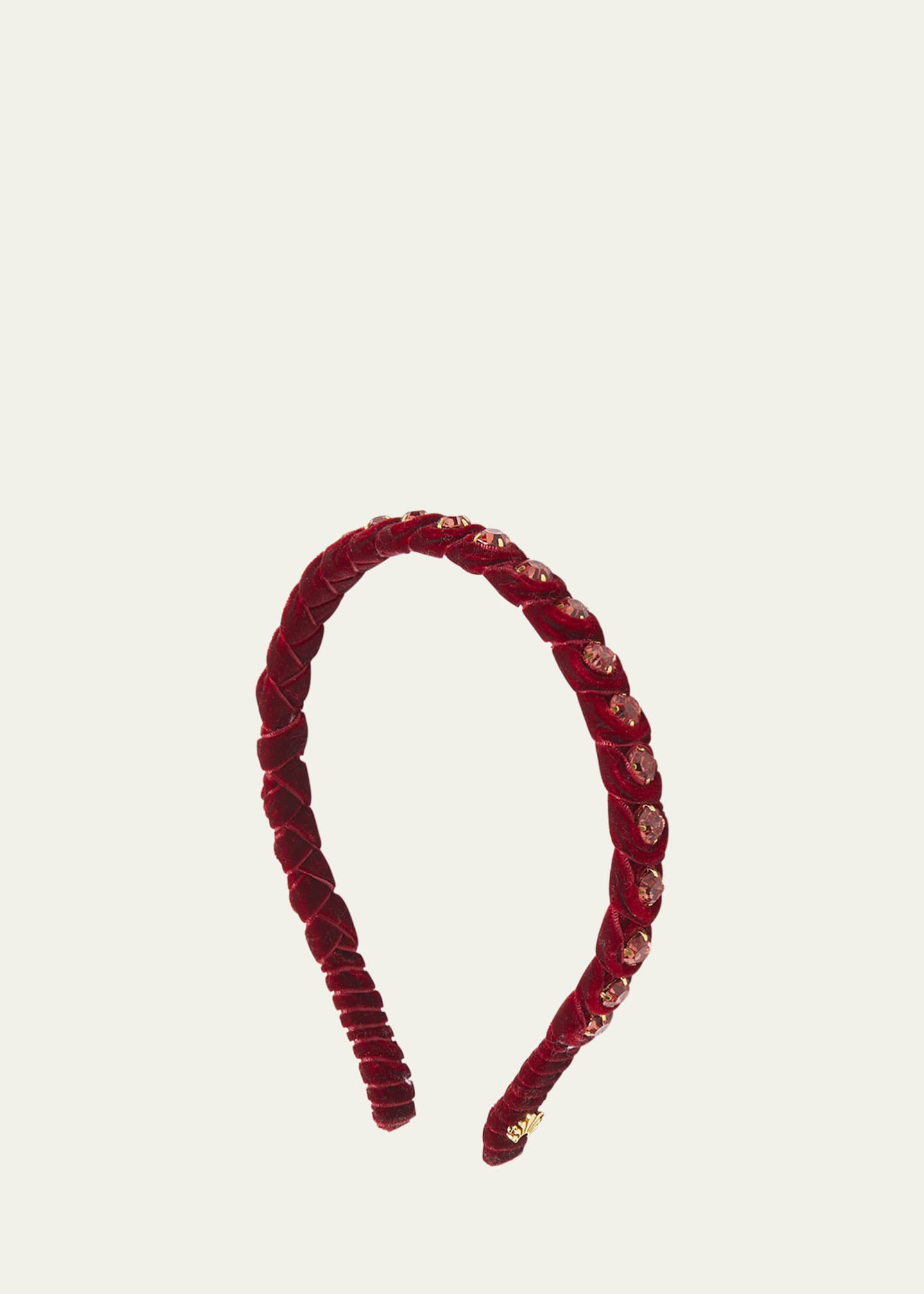 Lele Sadoughi Crystal Velvet Slim Headband Image 1 of 2