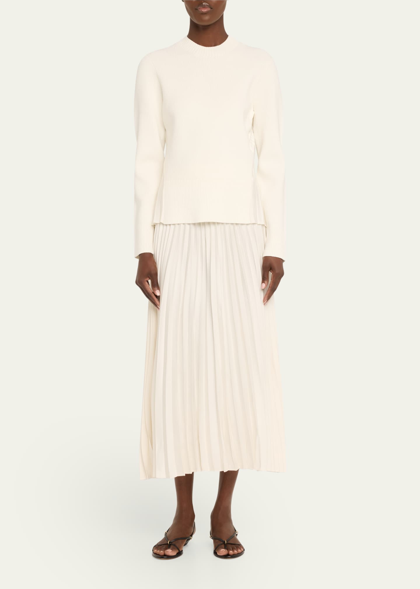 SIMKHAI Maeve Pleated Sweater Image 2 of 5