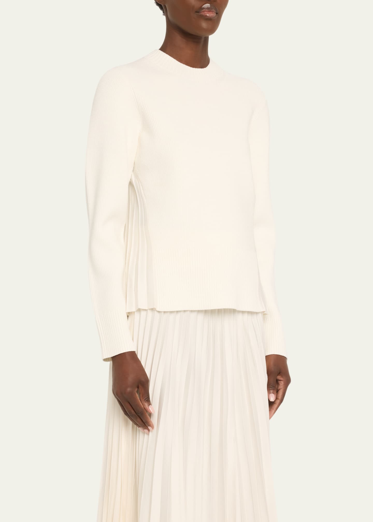 SIMKHAI Maeve Pleated Sweater Image 4 of 5