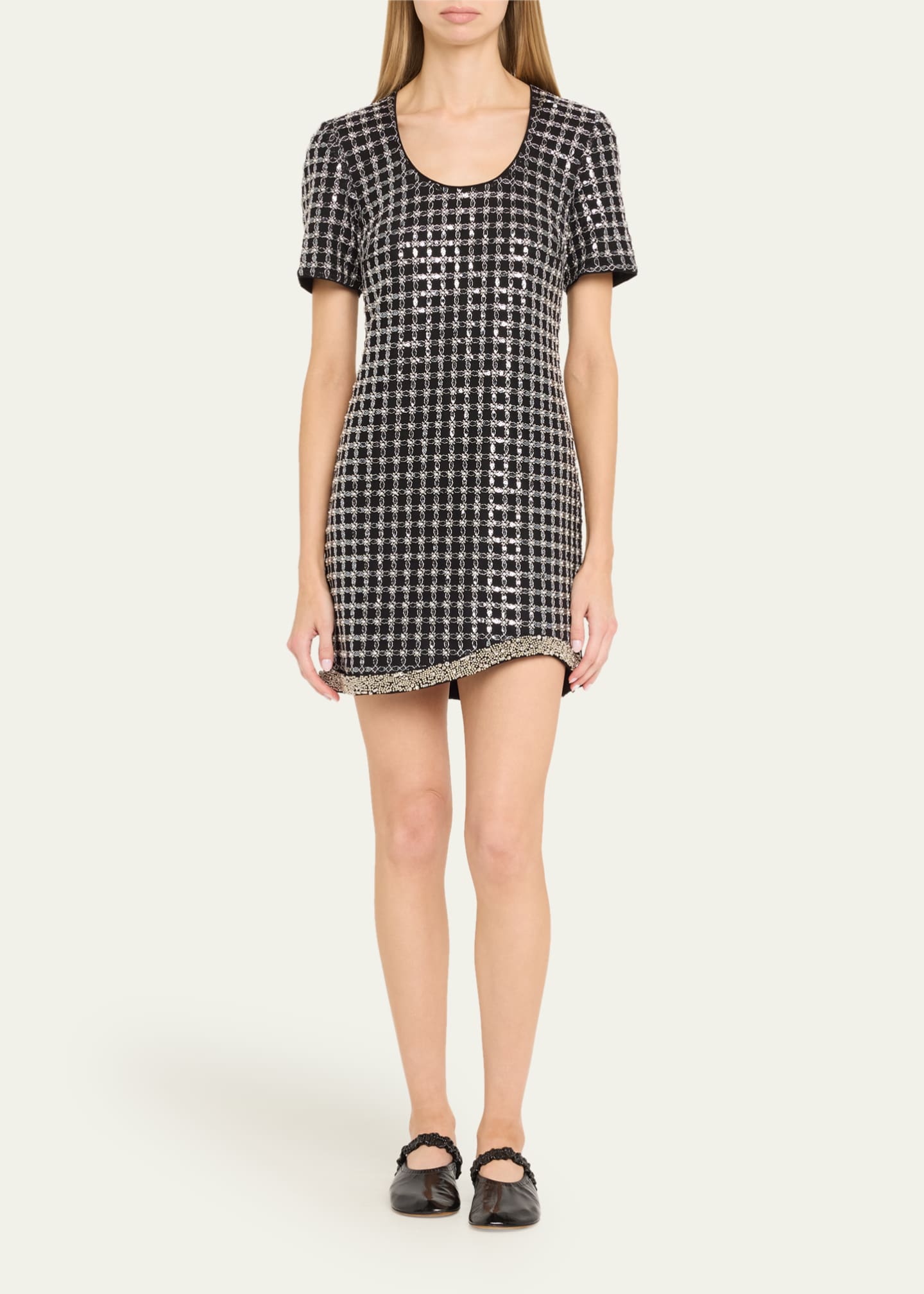 SIMKHAI Vivalie Short-Sleeve Mini Dress Image 2 of 5