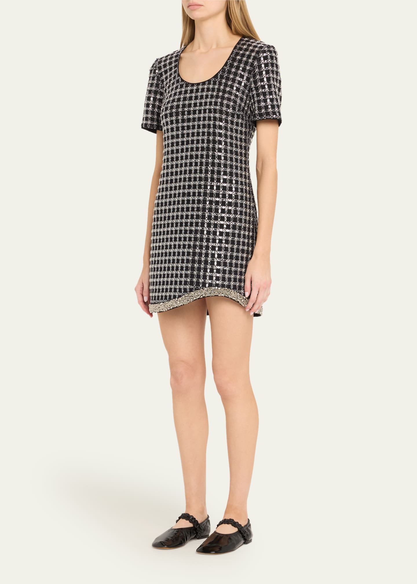 SIMKHAI Vivalie Short-Sleeve Mini Dress Image 4 of 5