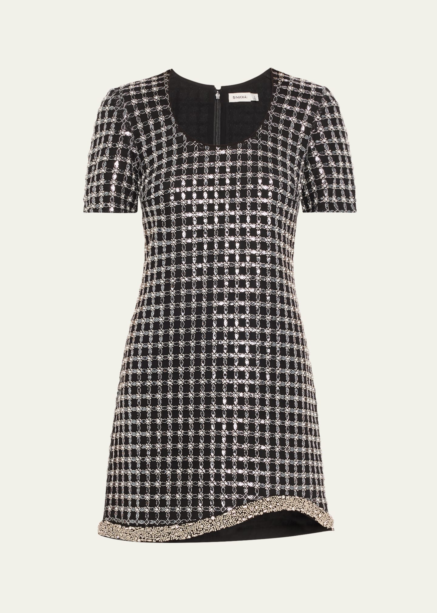 SIMKHAI Vivalie Short-Sleeve Mini Dress Image 1 of 5