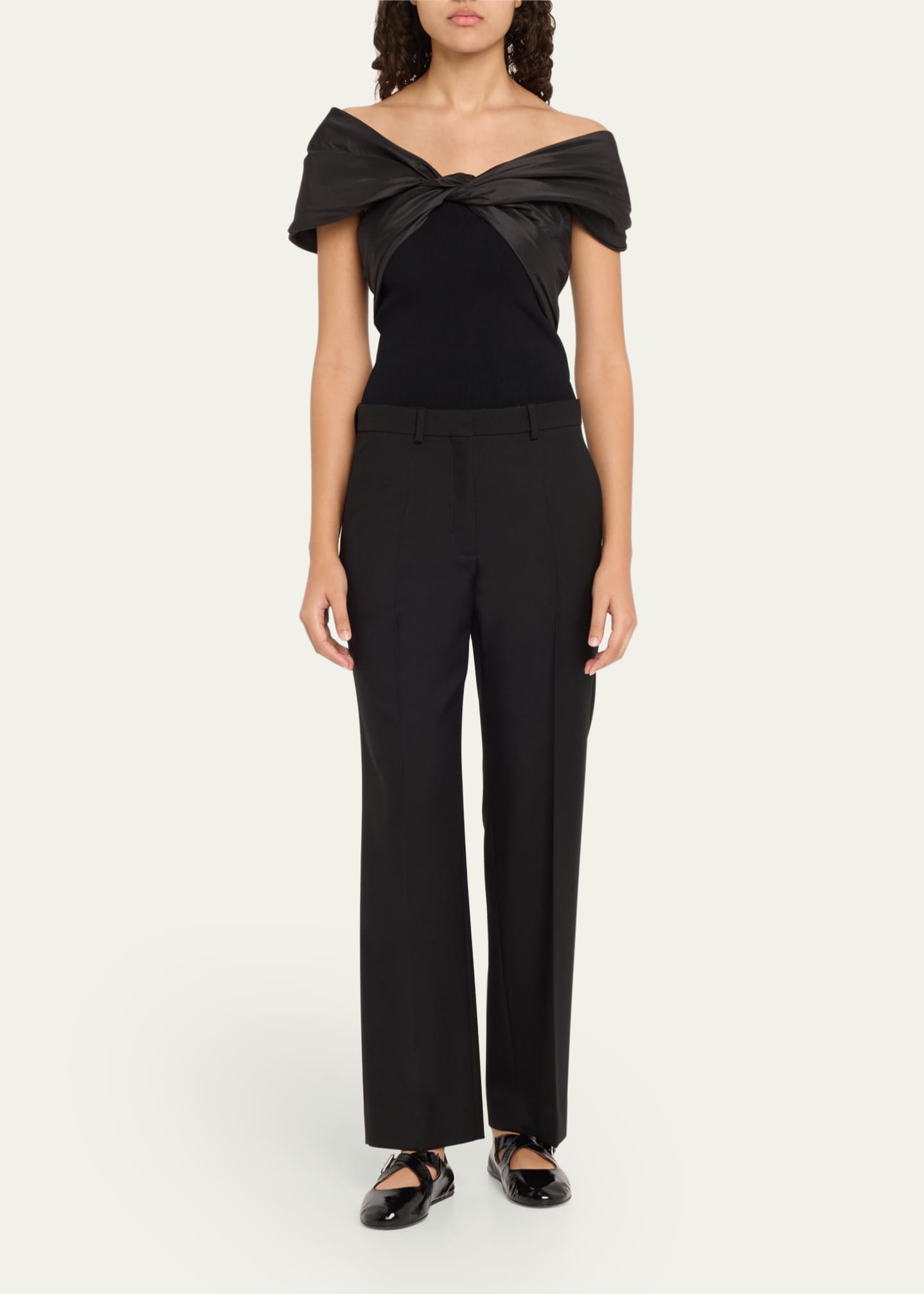 SIMKHAI Celiana Combo Off-The-Shoulder Top Image 2 of 5
