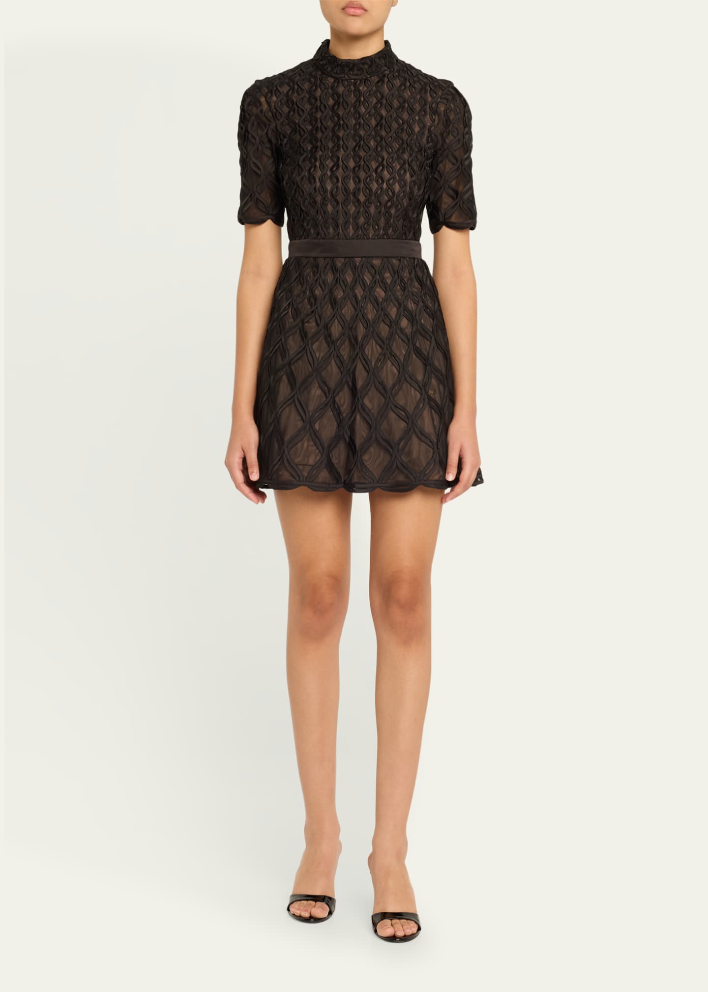 SIMKHAI Costina Short-Sleeve Mini Dress Image 2 of 5