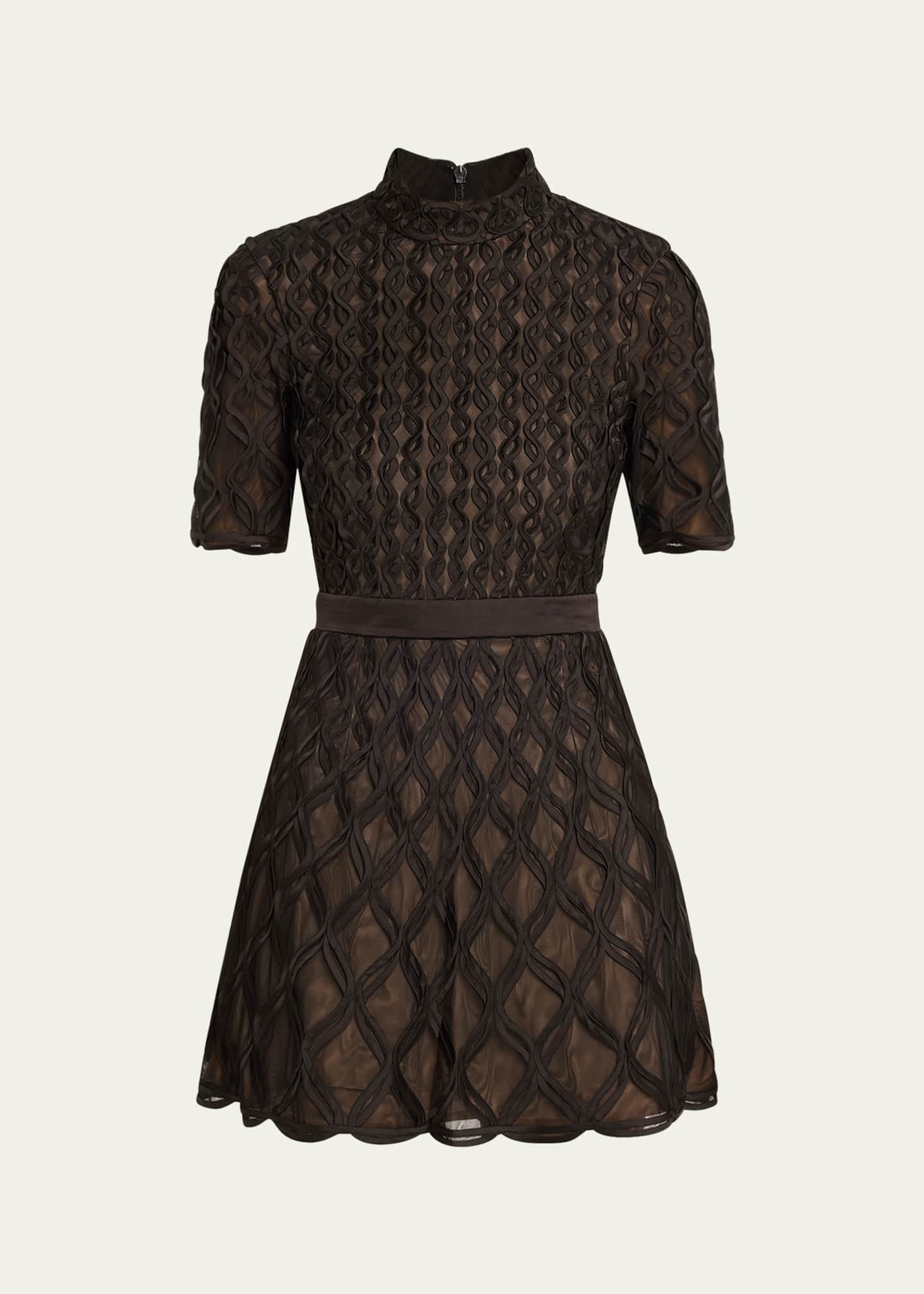 SIMKHAI Costina Short-Sleeve Mini Dress Image 1 of 5