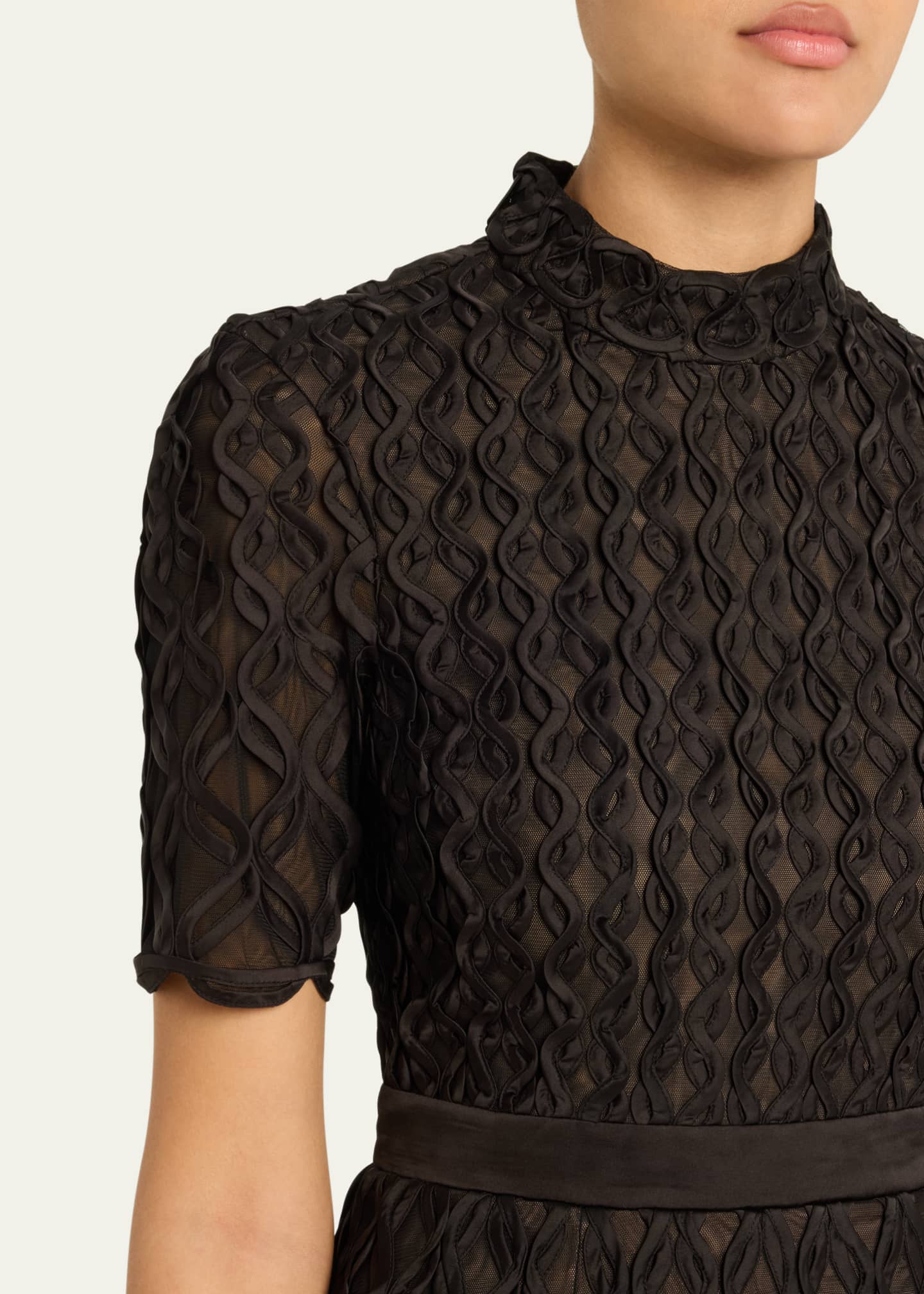 SIMKHAI Costina Short-Sleeve Mini Dress Image 5 of 5