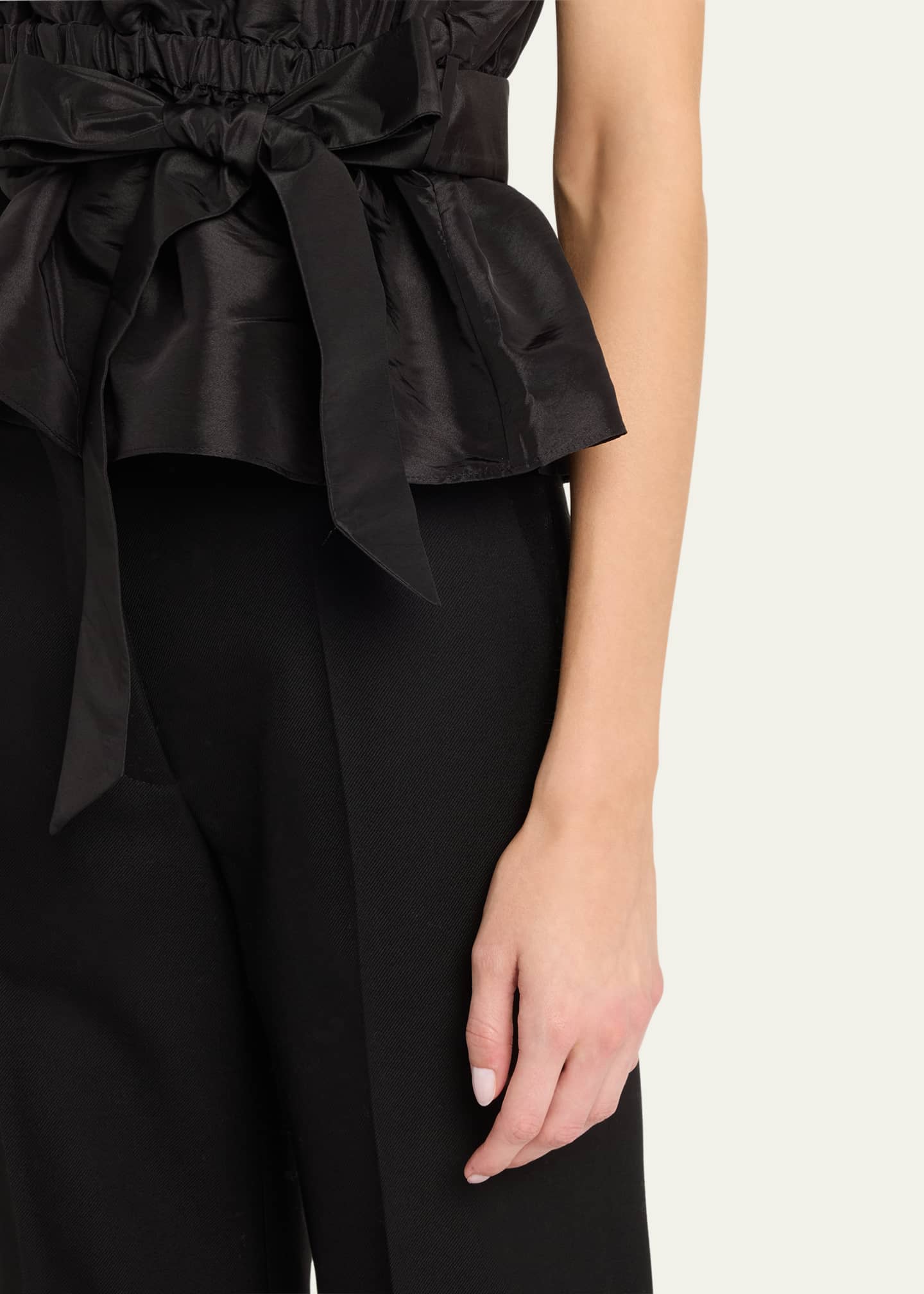 SIMKHAI Adelaide Ruffle-Sleeve Wrap Top Image 5 of 5