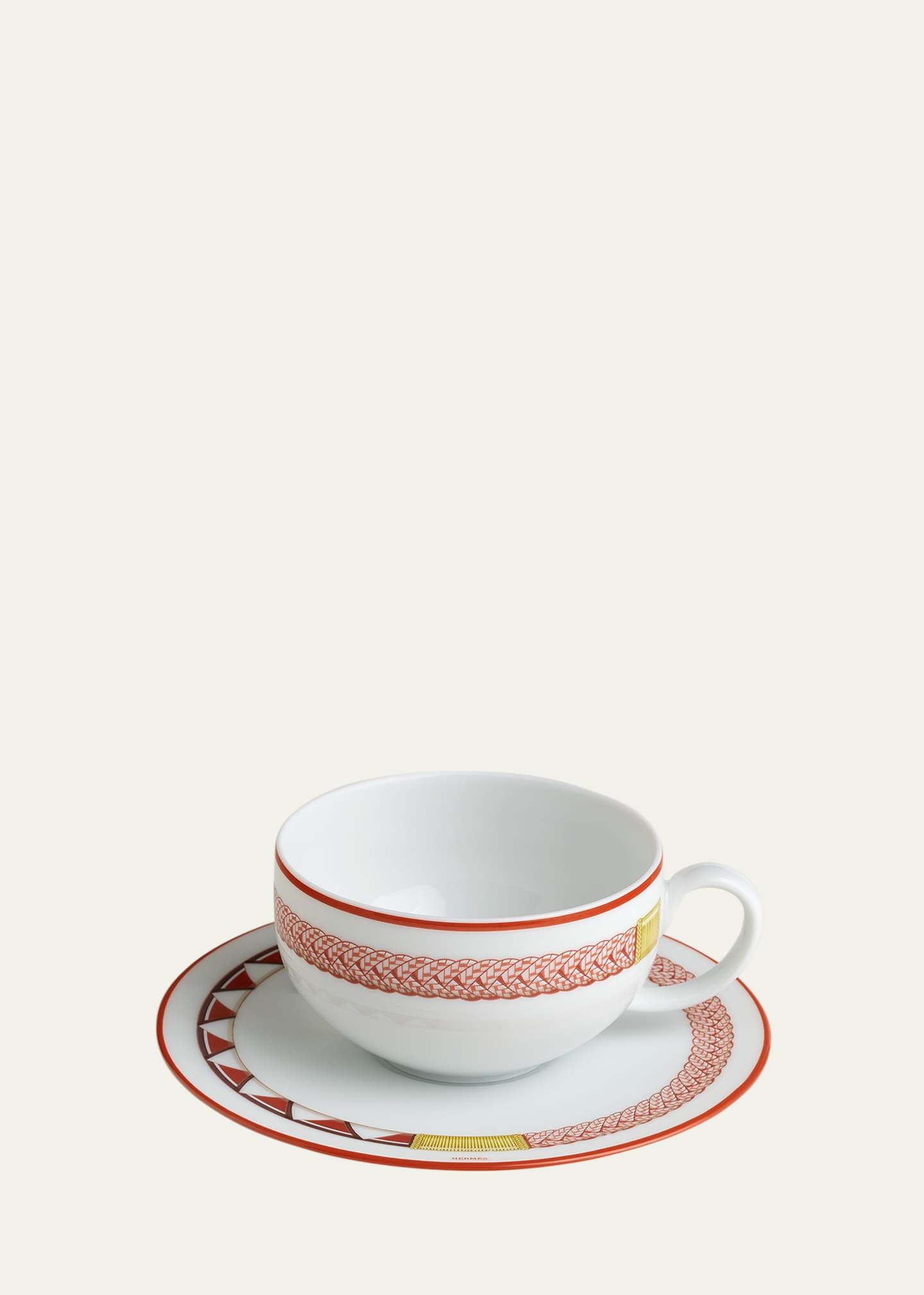 Hermes Tressages Equestres Tea Cup and Saucer Image 1 of 2