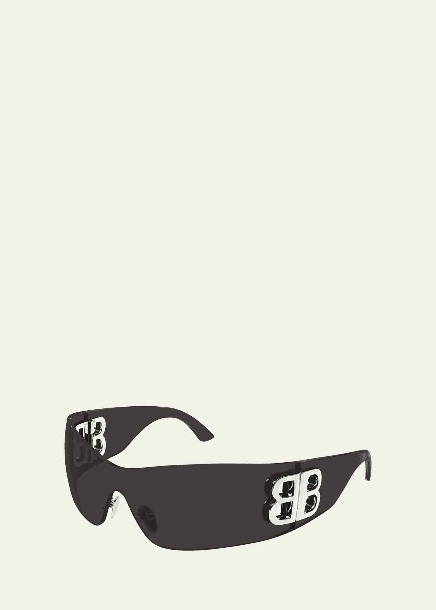 Balenciaga Men's BB0359S BB-Hinge Nylon Shield Sunglasses Image 2 of 2