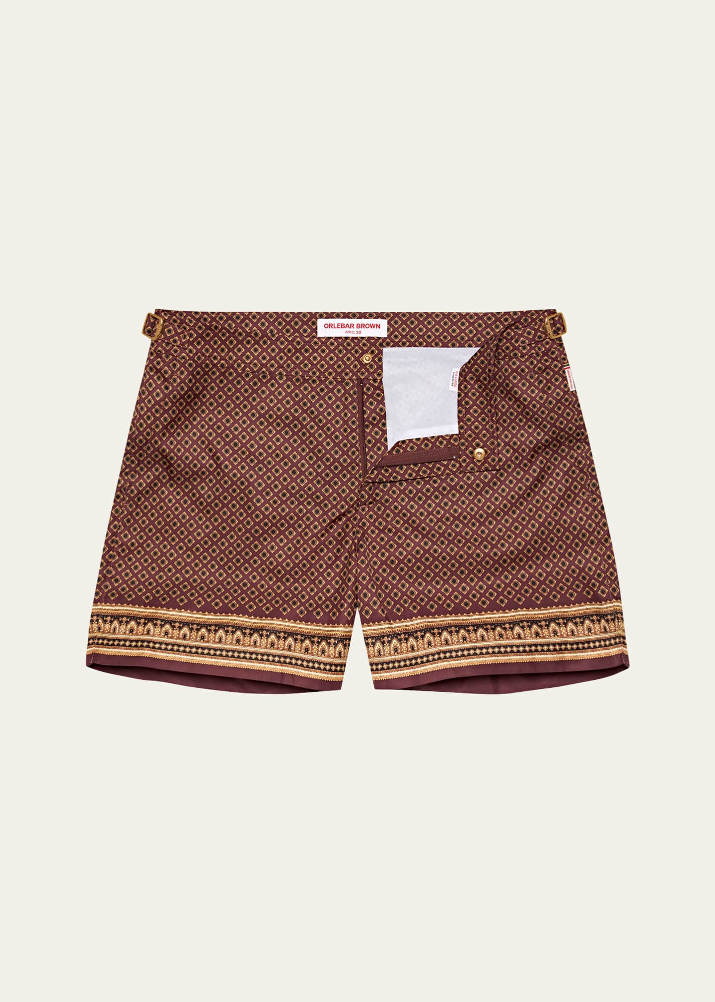 Orlebar Brown Men's Setter Geometric Print Swim Shorts Image 1 of 3