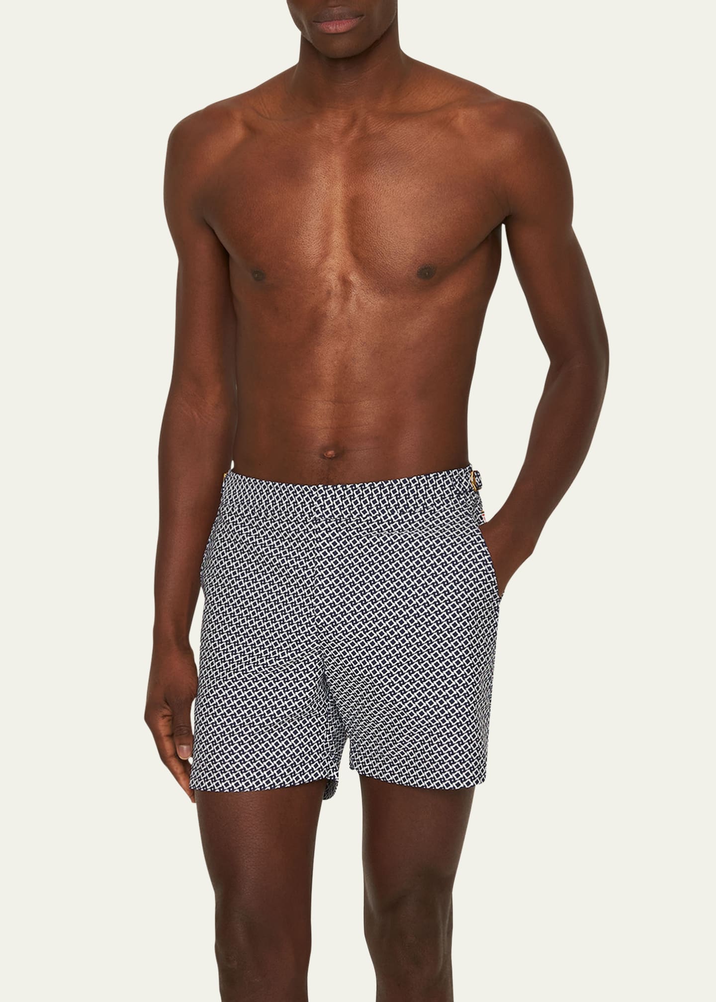 Orlebar Brown Men's Bulldog Roda Geometric Jacquard Swim Shorts Image 2 of 3