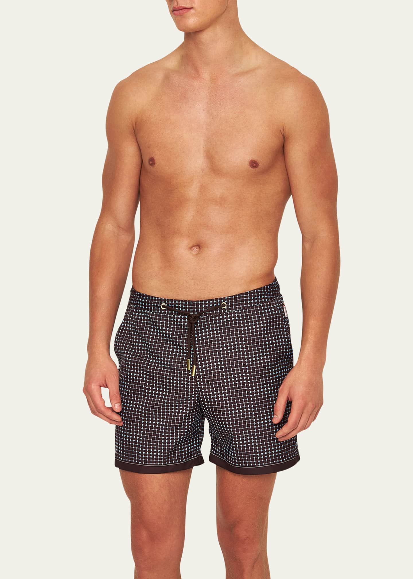 Orlebar Brown Men's Bulldog Tiescape Drawstring Swim Shorts Image 2 of 3