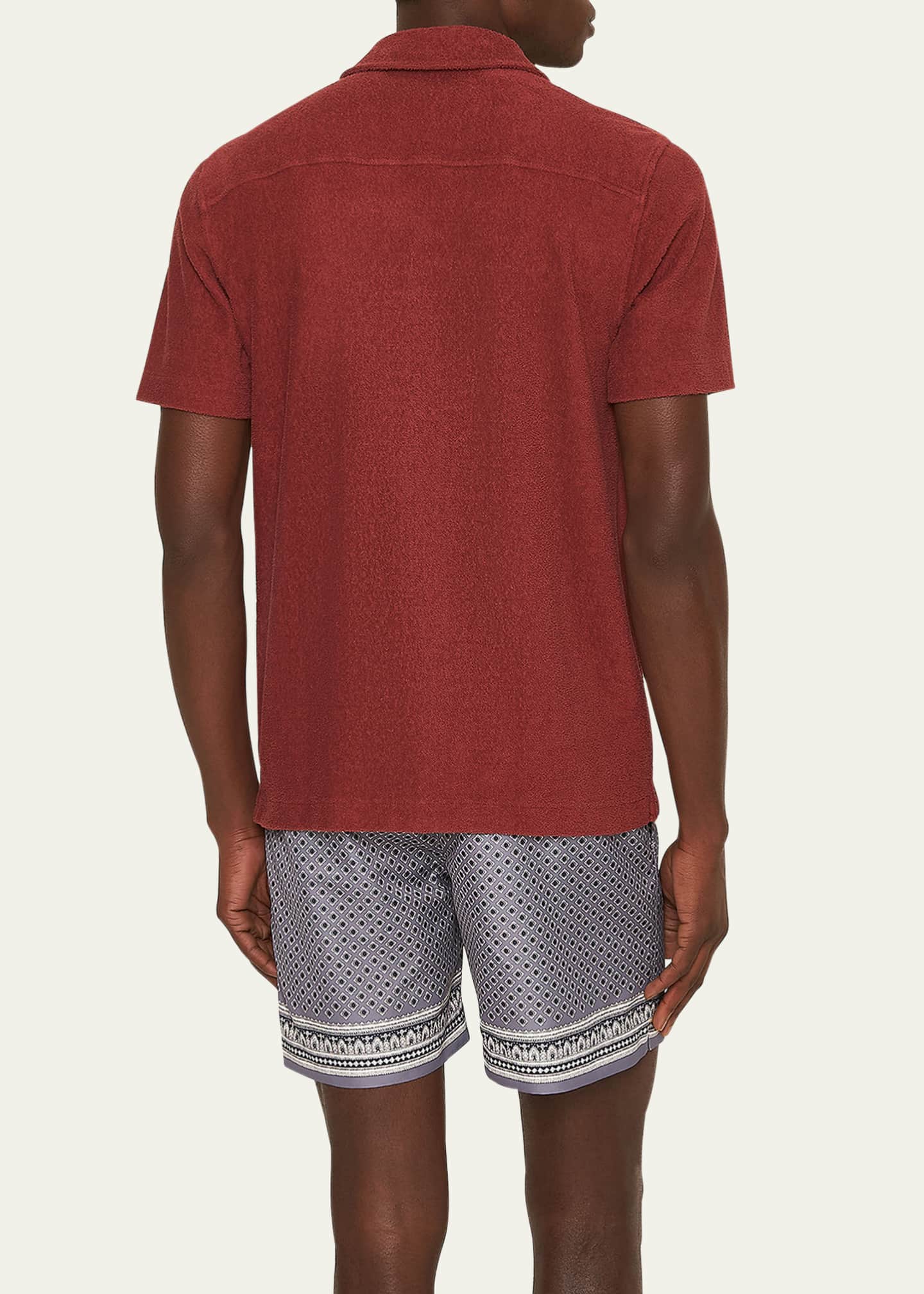 Orlebar Brown Men's Howell Toweling Button-Down Shirt Image 3 of 3