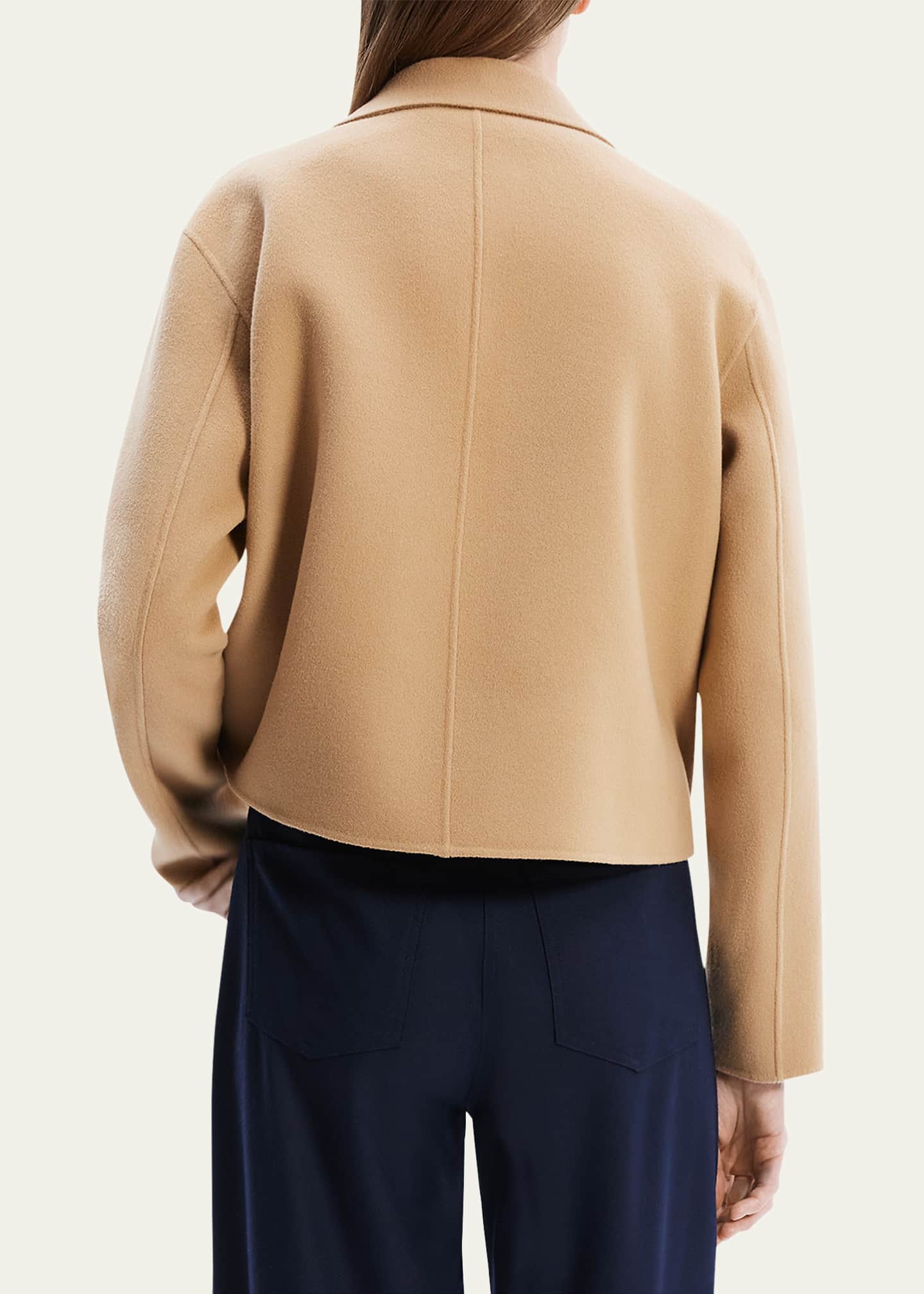 Theory Relaxed Wool-Cashmere Cardigan Jacket Image 3 of 5