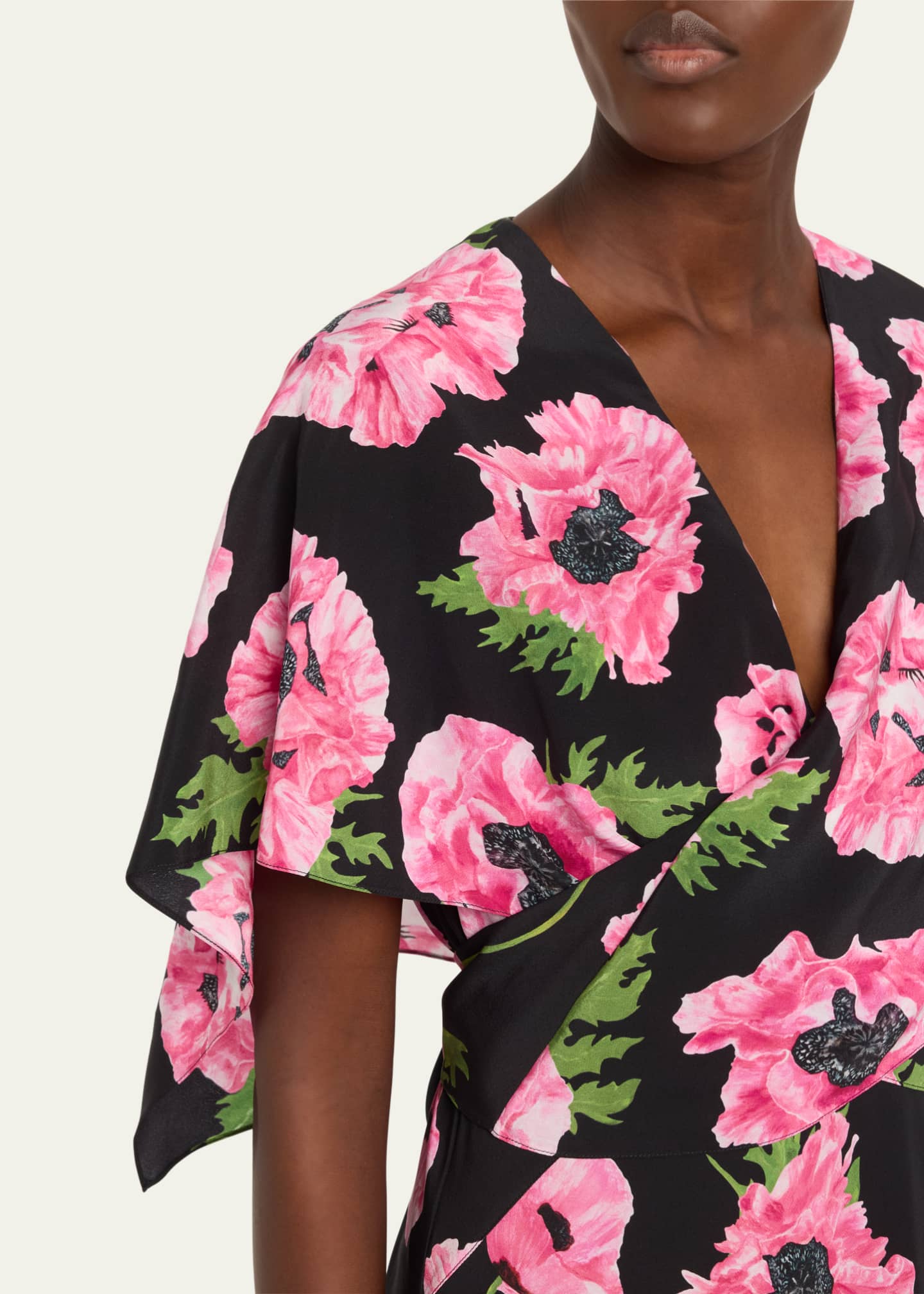 Stella McCartney Floral Print Asymmetric Midi Dress Image 5 of 5