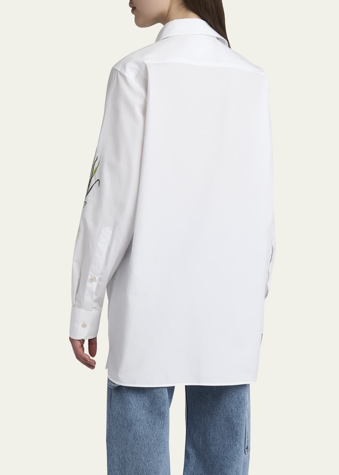 Stella McCartney Floral Embroidered Button Down Blouse Image 3 of 5
