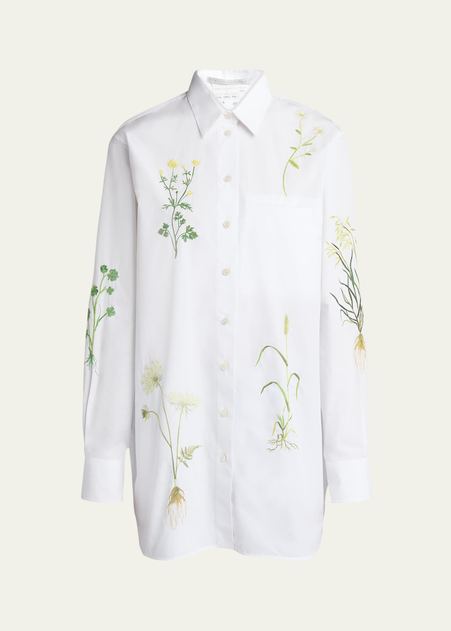 Stella McCartney Floral Embroidered Button Down Blouse Image 1 of 5