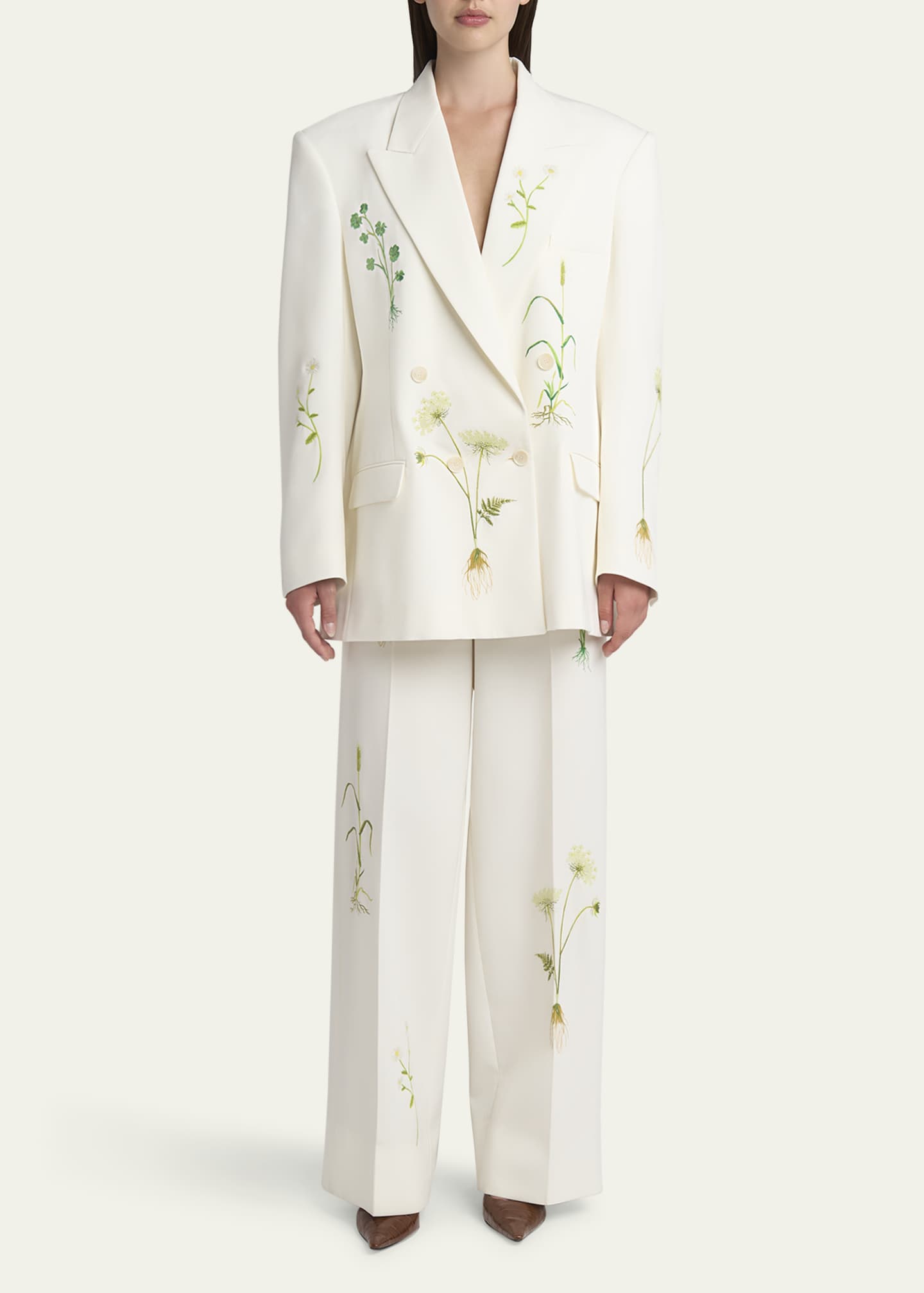 ジャケット Stella Mccartney Embroidered Wool Oversize Blazer Stella McCartney Embroidered Wool Oversize Blazer – LOZURI®