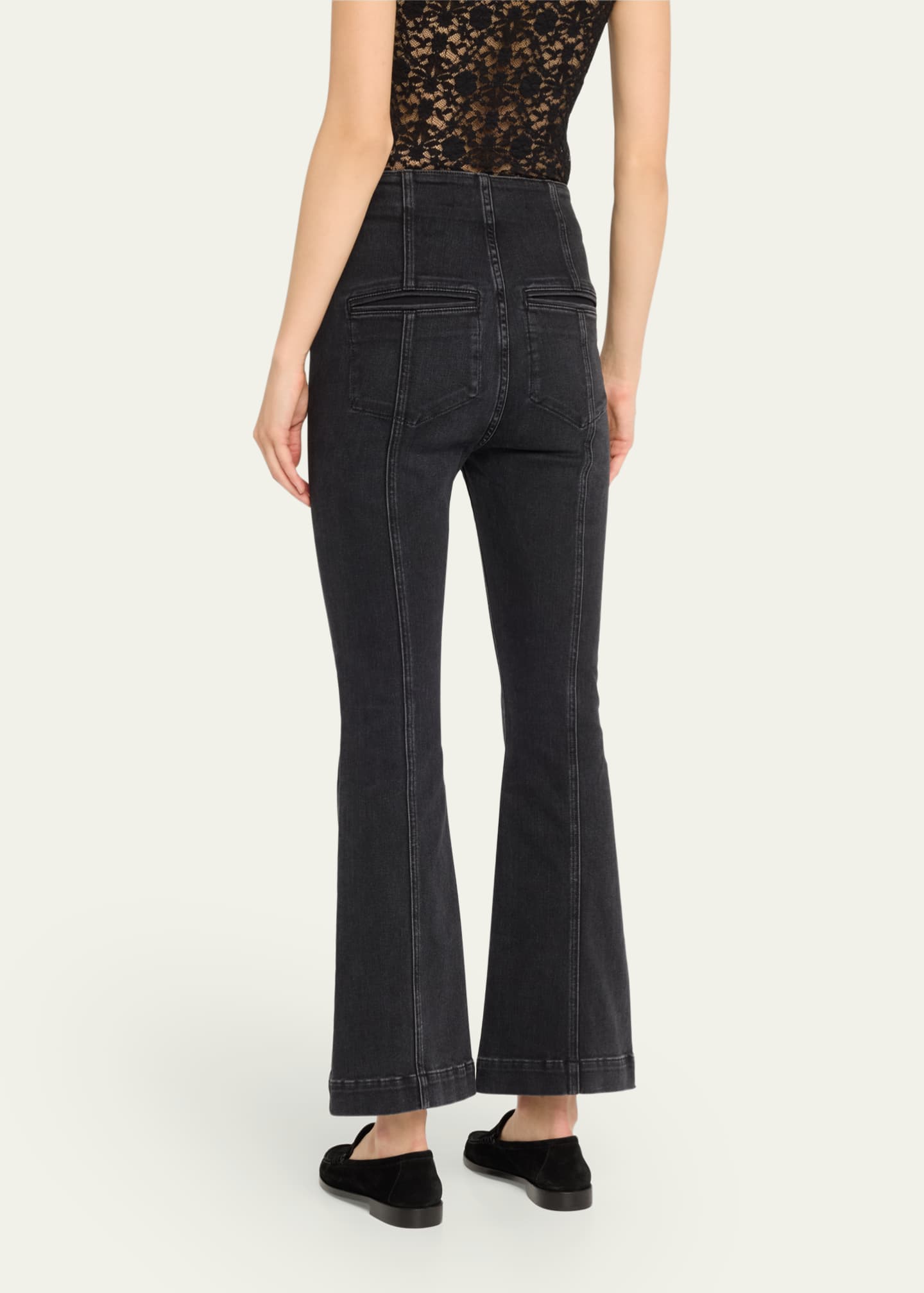 Veronica Beard Carson High-Rise Ankle Flare Jeans Image 3 of 5