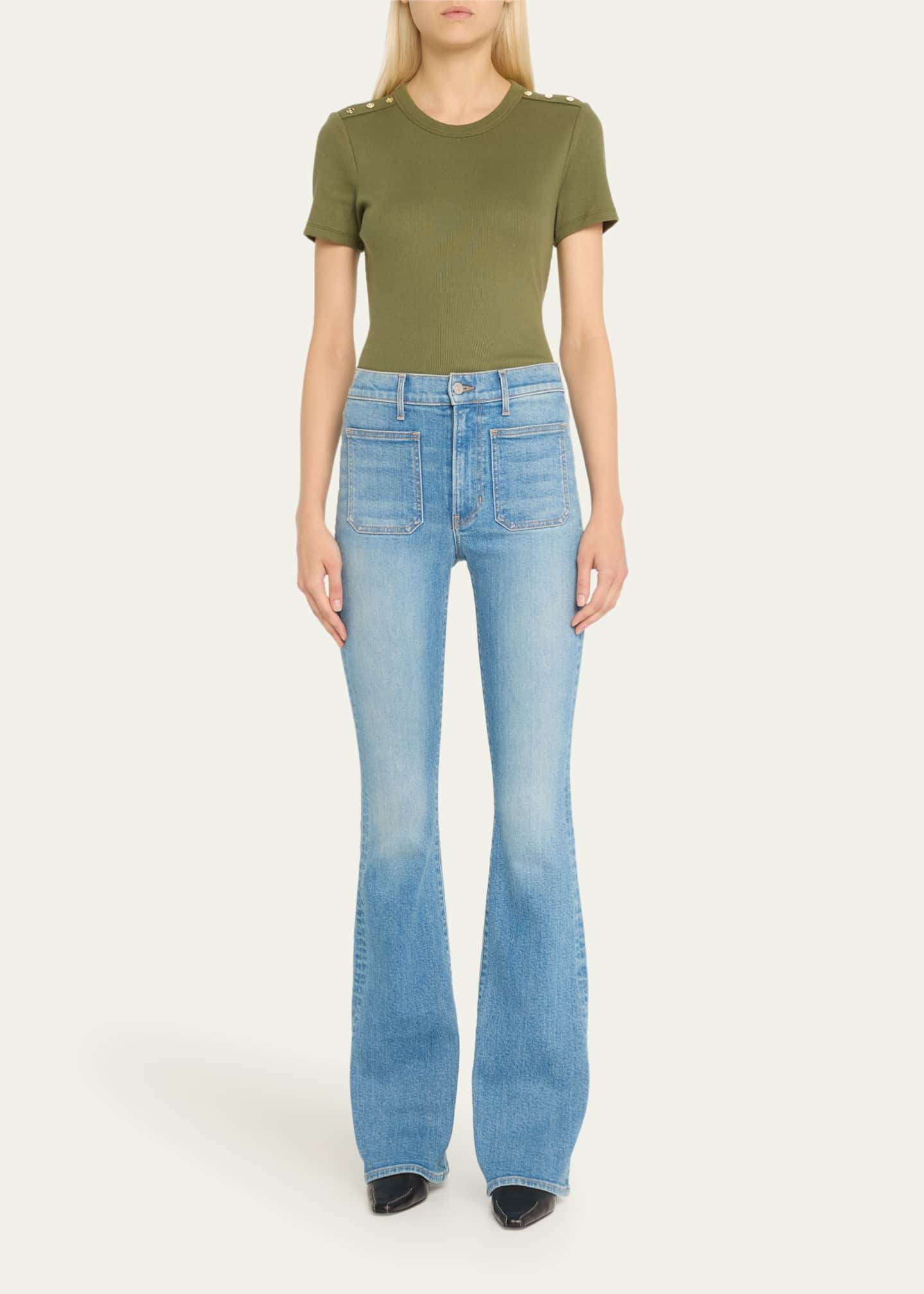 Veronica Beard Beverly High-Rise Skinny Flare Jeans Image 2 of 5