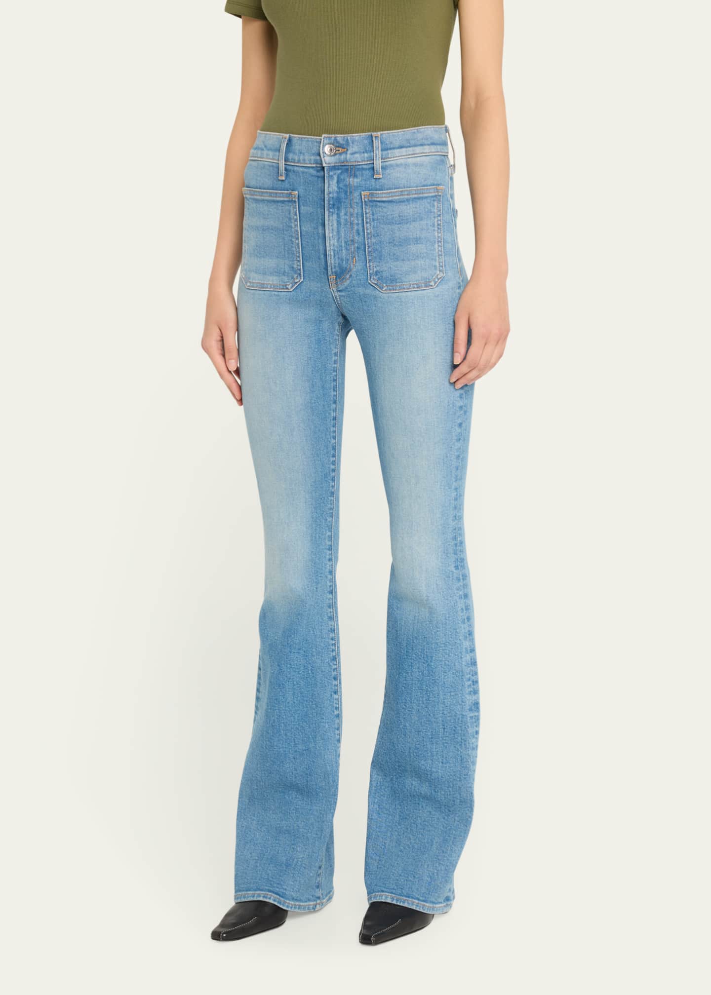 Veronica Beard Beverly High-Rise Skinny Flare Jeans Image 4 of 5