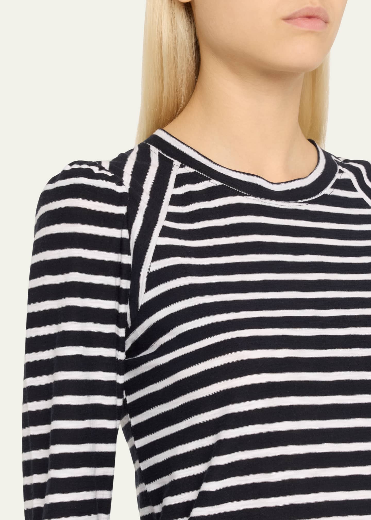 Veronica Beard Mason Long-Sleeve Baseball Tee Image 5 of 5