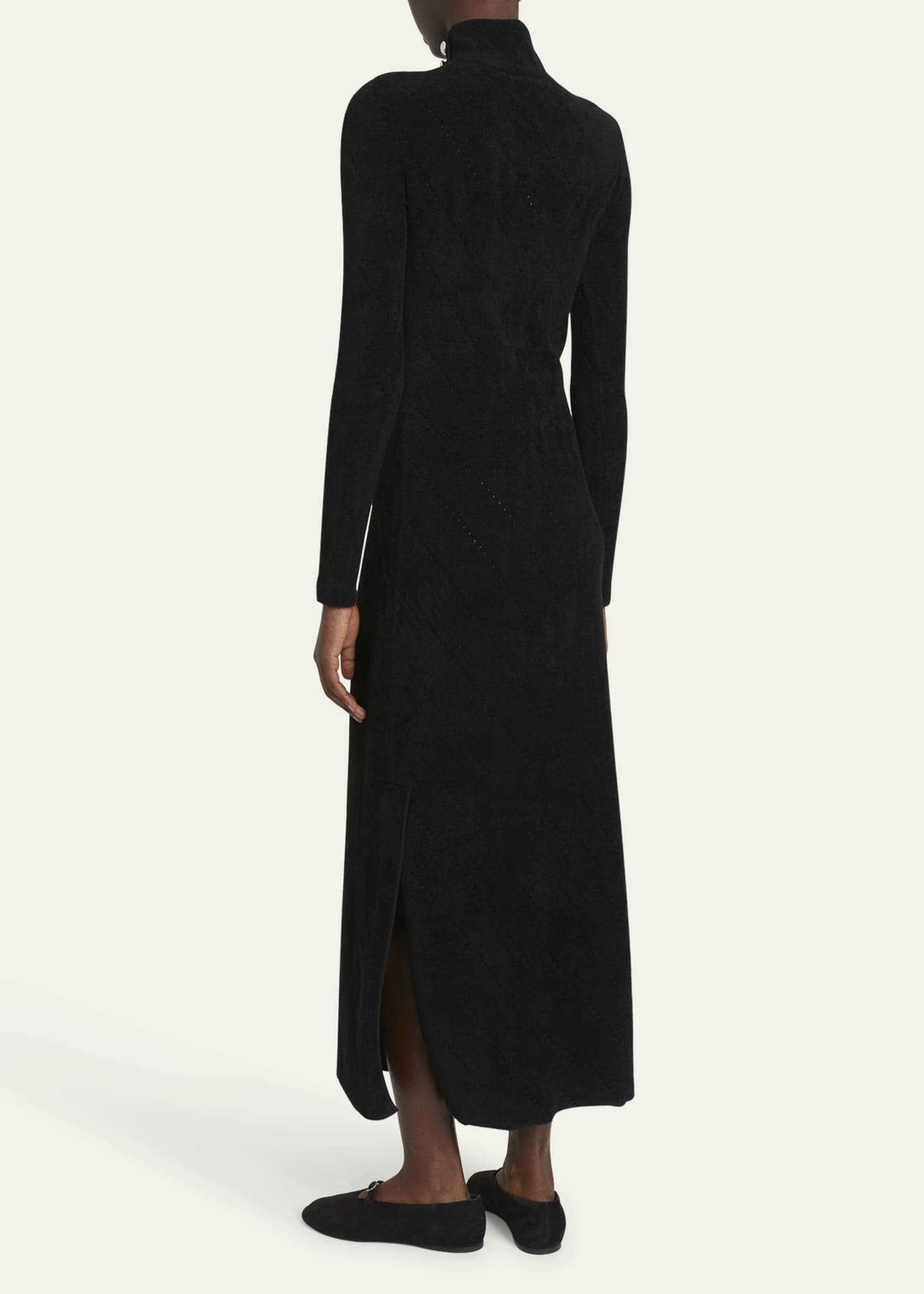 Proenza Schouler White Label Jude Chenille Turtleneck Maxi Dress Image 3 of 5