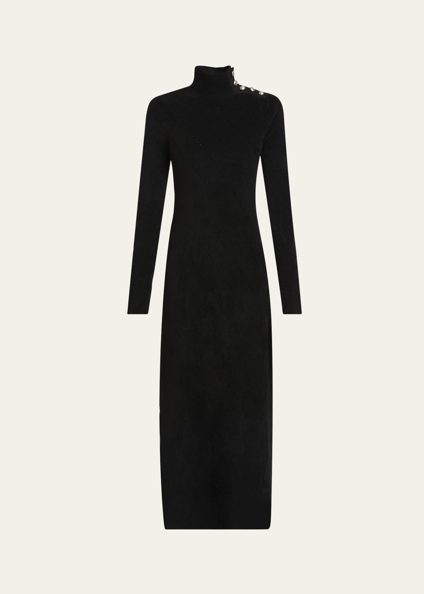 Proenza Schouler White Label Jude Chenille Turtleneck Maxi Dress Image 1 of 5