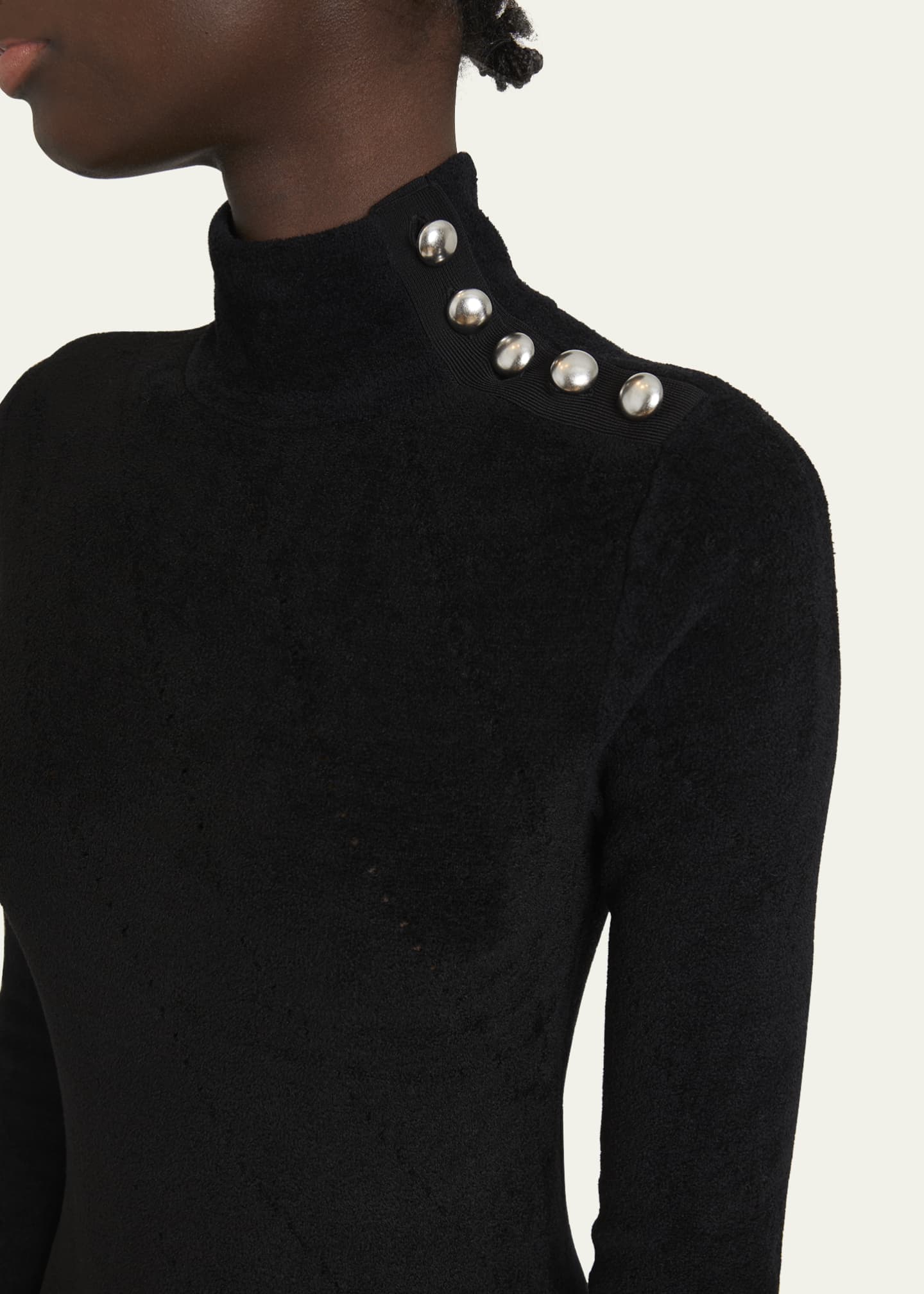 Proenza Schouler White Label Jude Chenille Turtleneck Maxi Dress Image 5 of 5