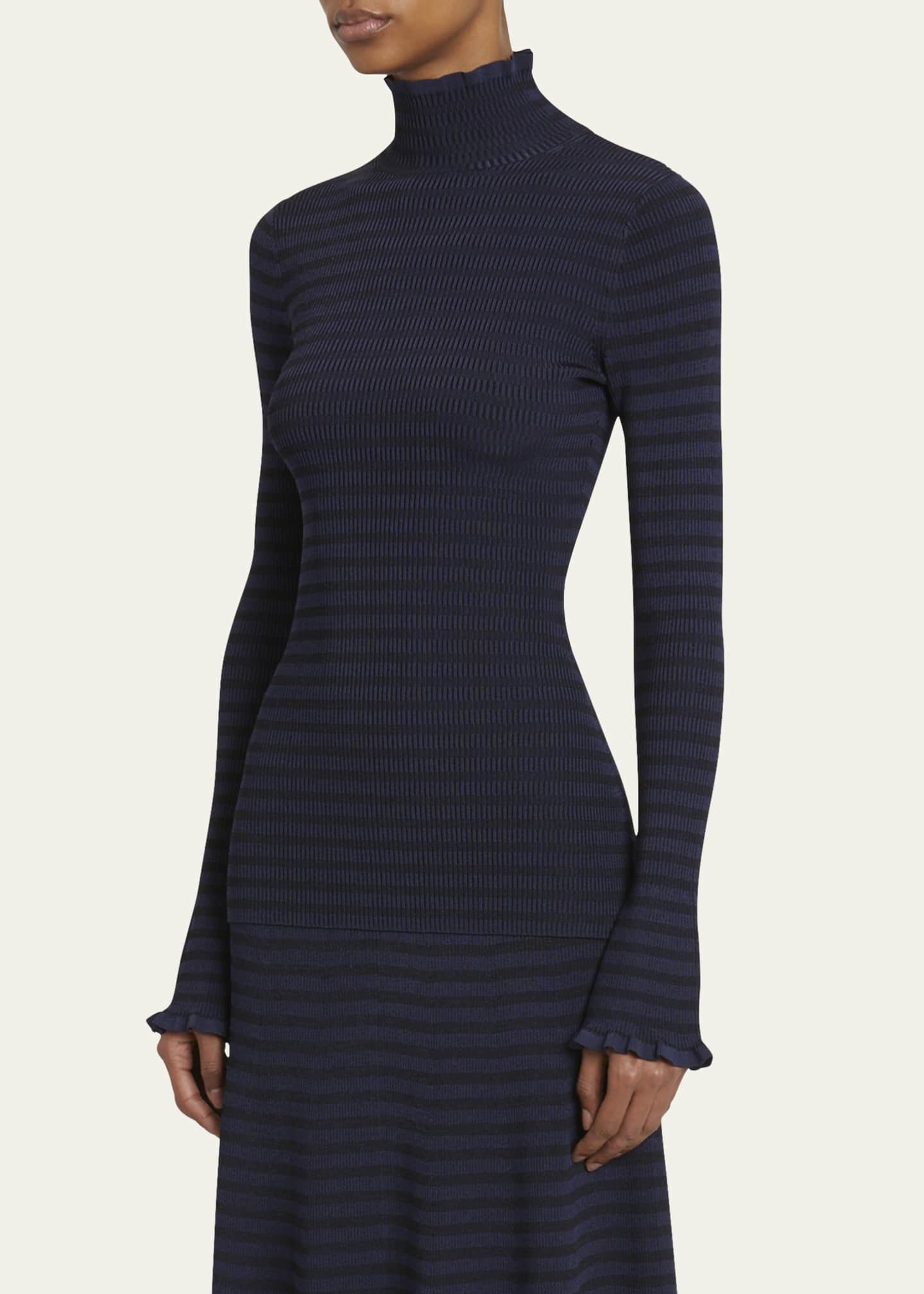 Proenza Schouler White Label Phyllis Knit Turtleneck Top Image 4 of 5
