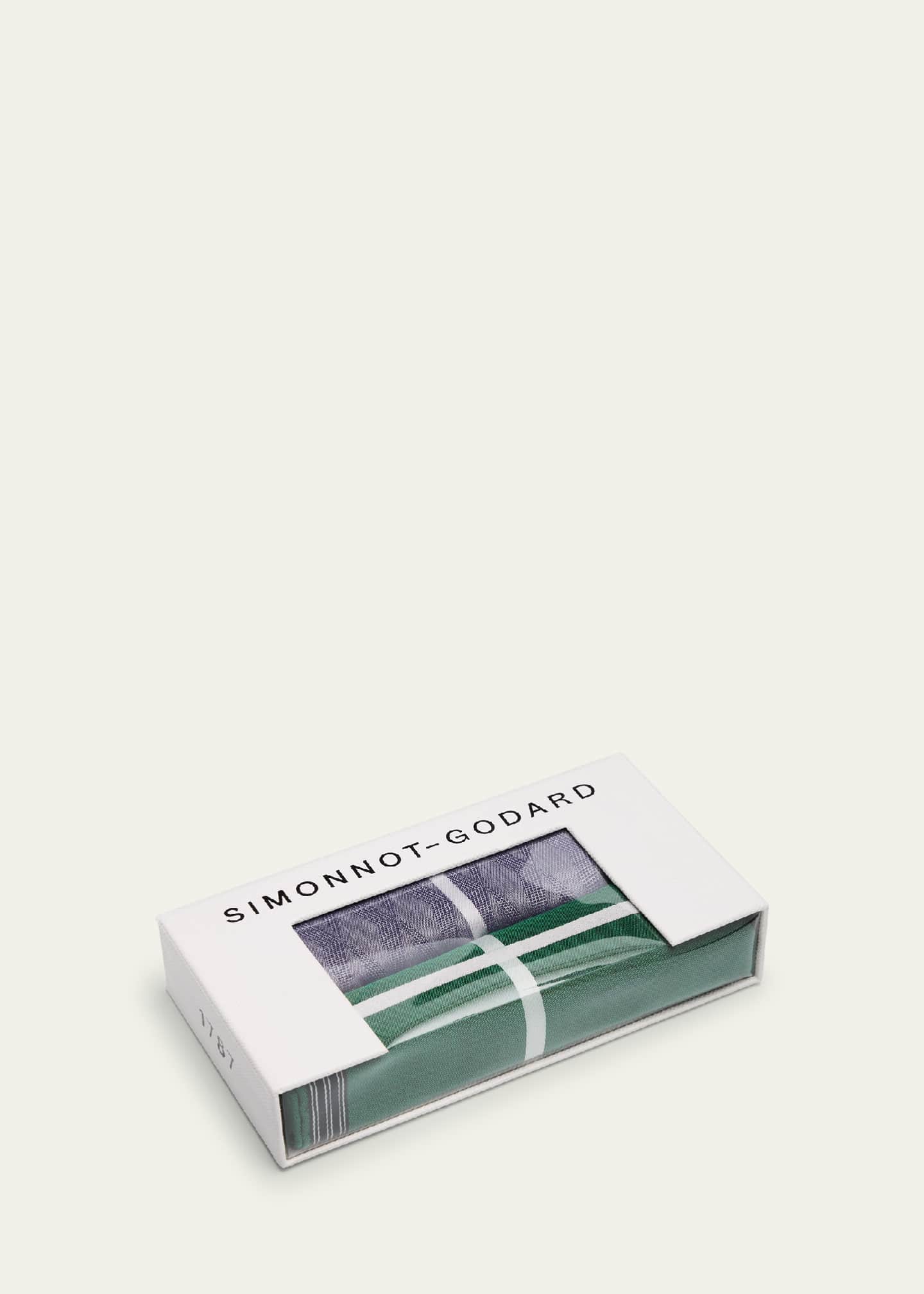 Simonnot Godard Men's 2-Pack Egyptian Cotton Handkerchiefs Image 2 of 2