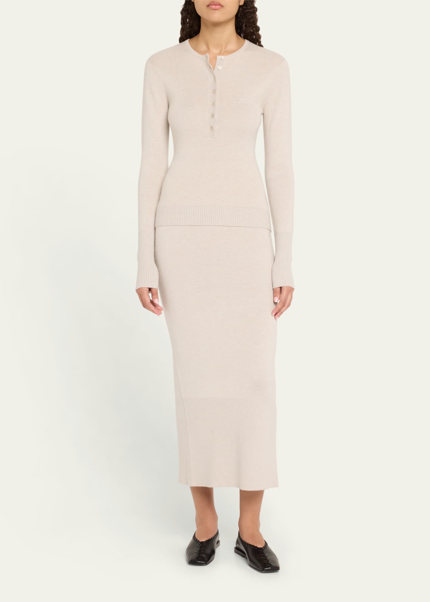 Anna Quan Gia Ribbed Midi Skirt Image 2 of 5