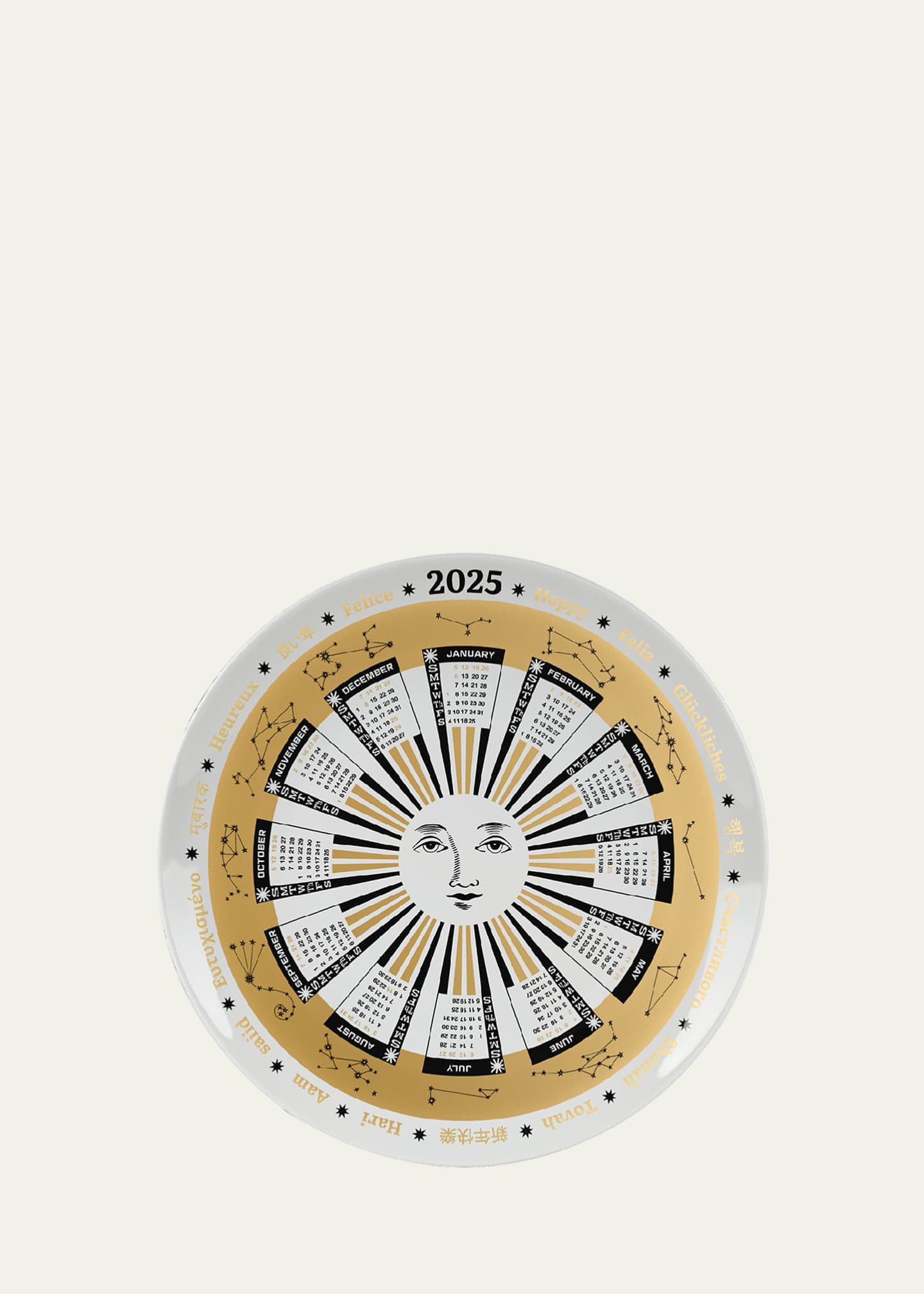 Fornasetti 2025 Calendar Wall Plate