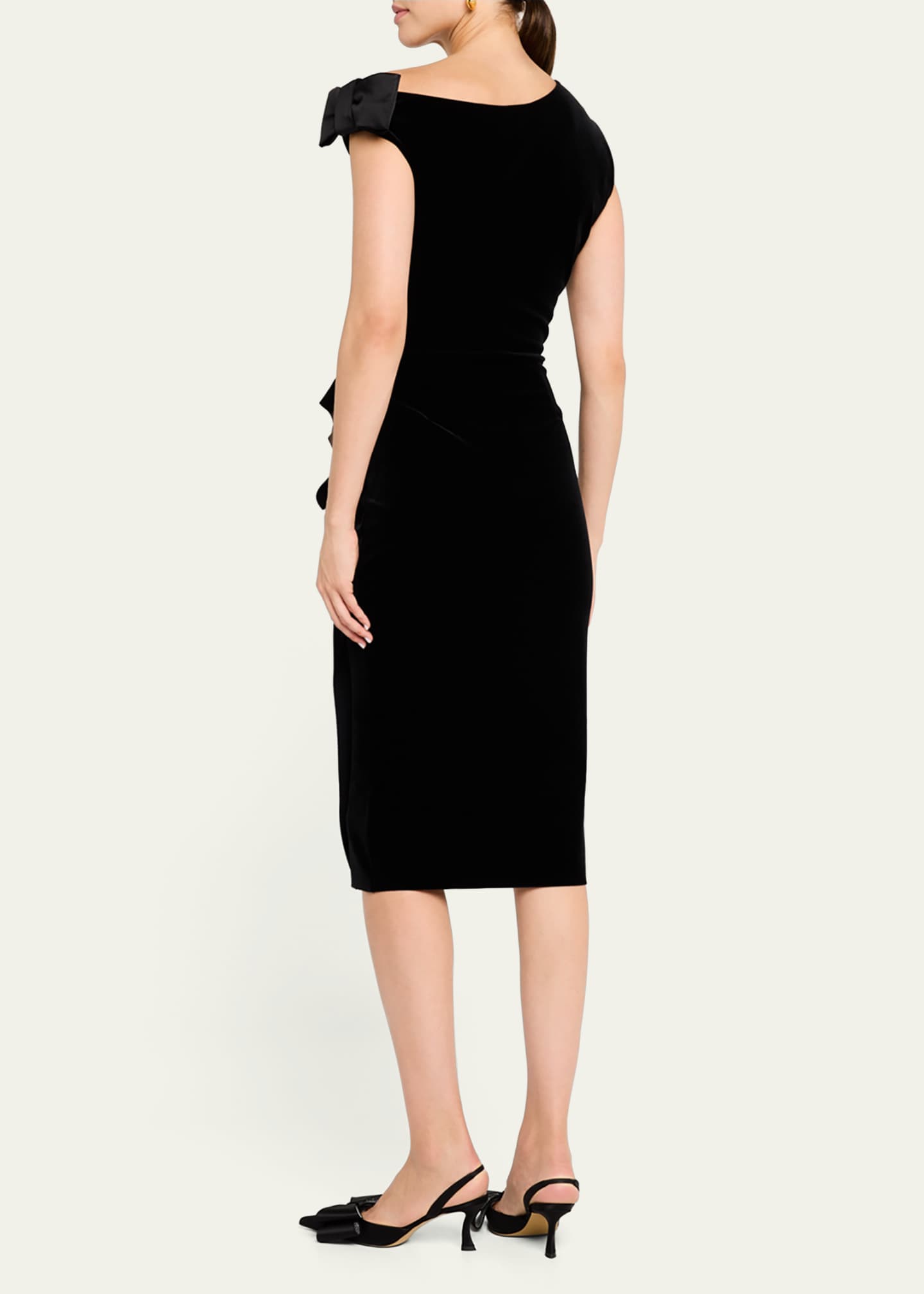 Asymmetric Bodycon Velvet Dress