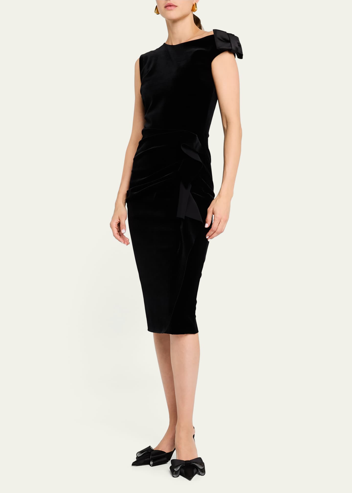 Asymmetric Bodycon Velvet Dress