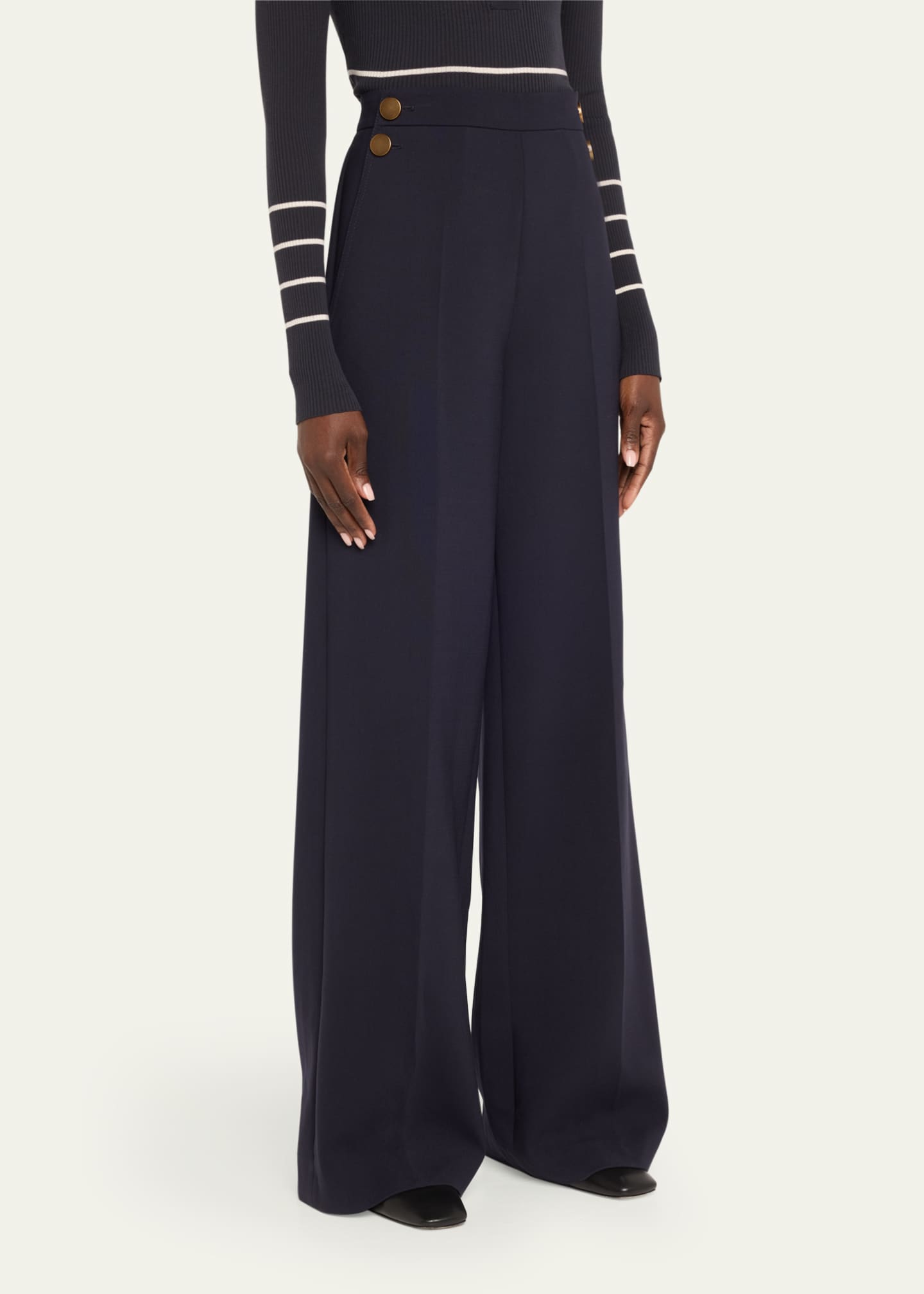 Max Mara Polonia Sailor Wide-Leg Pants Image 4 of 5