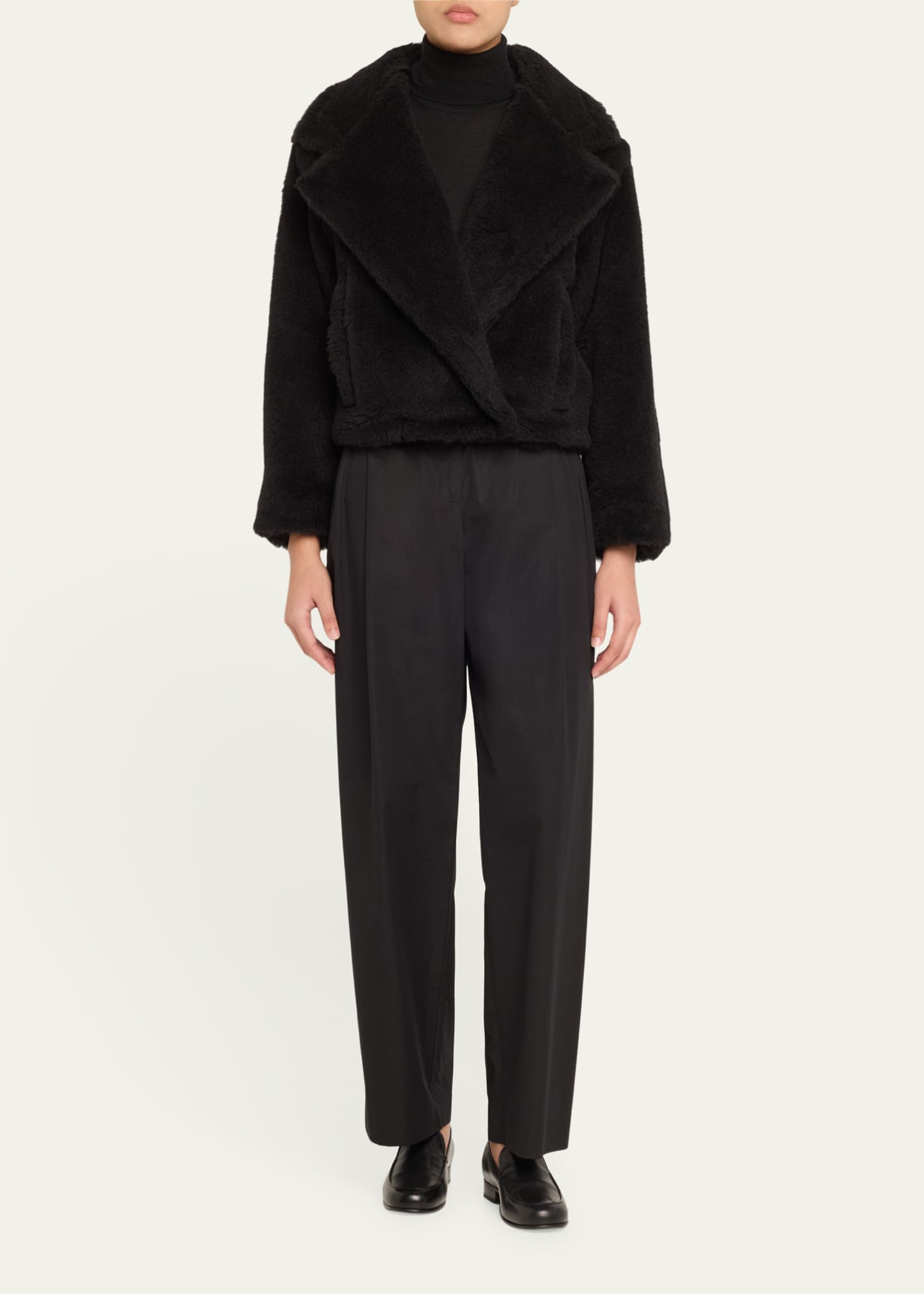 Max Mara Oggeri Short Alpaca Wool Teddy Coat Image 2 of 5