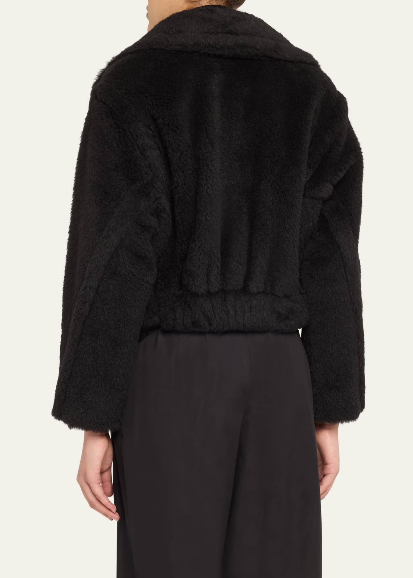 Max Mara Oggeri Short Alpaca Wool Teddy Coat Image 3 of 5